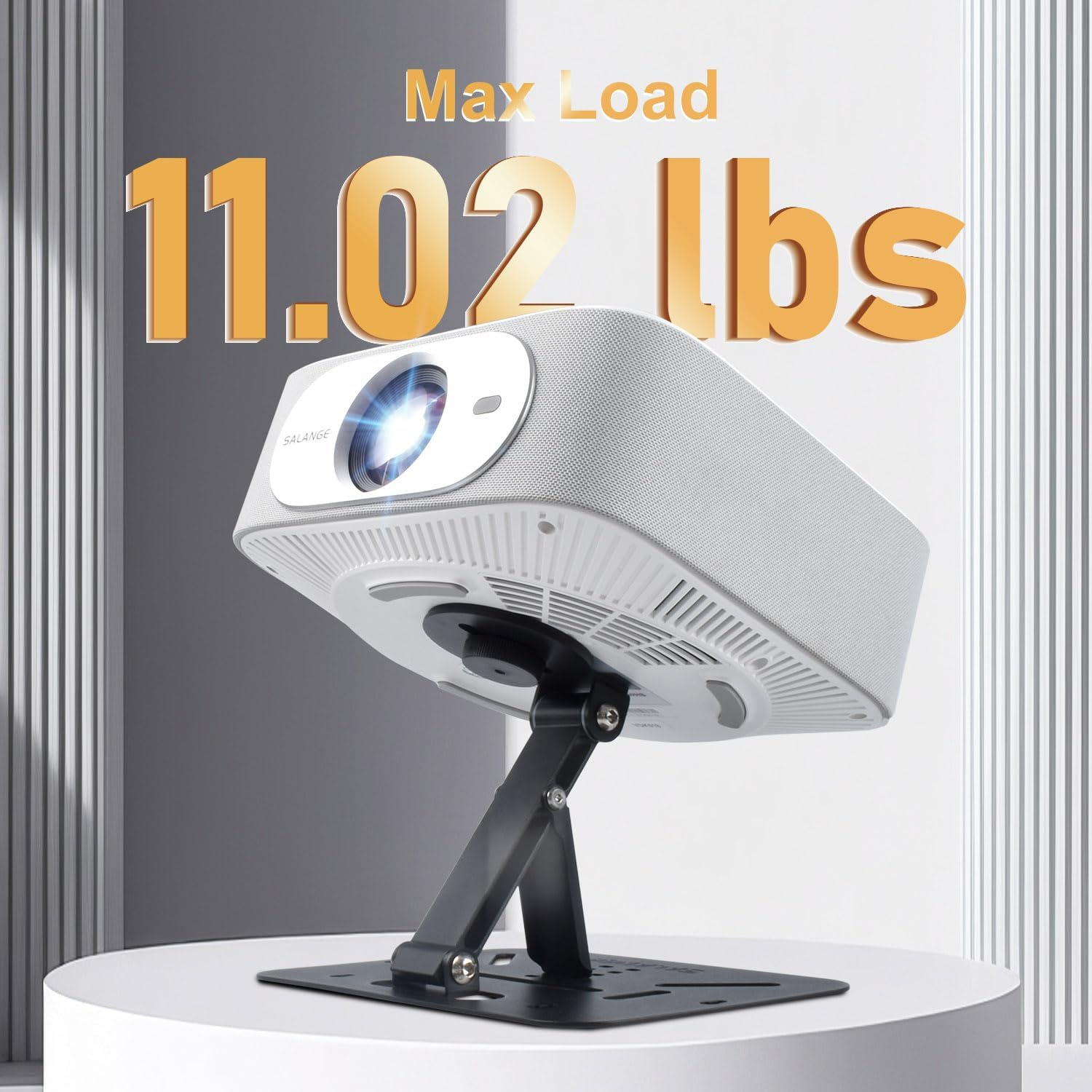 3-In-1 Mini Projector Stand,Foldable with 1/4 Screw Projector Mount, Easy Setup, Portable and 180&deg; Adjustable, Projector Mount Compatible with Most Projectors,For Table/Wall/Ceiling/Outdoor (Black) - Luxury Black image number 4