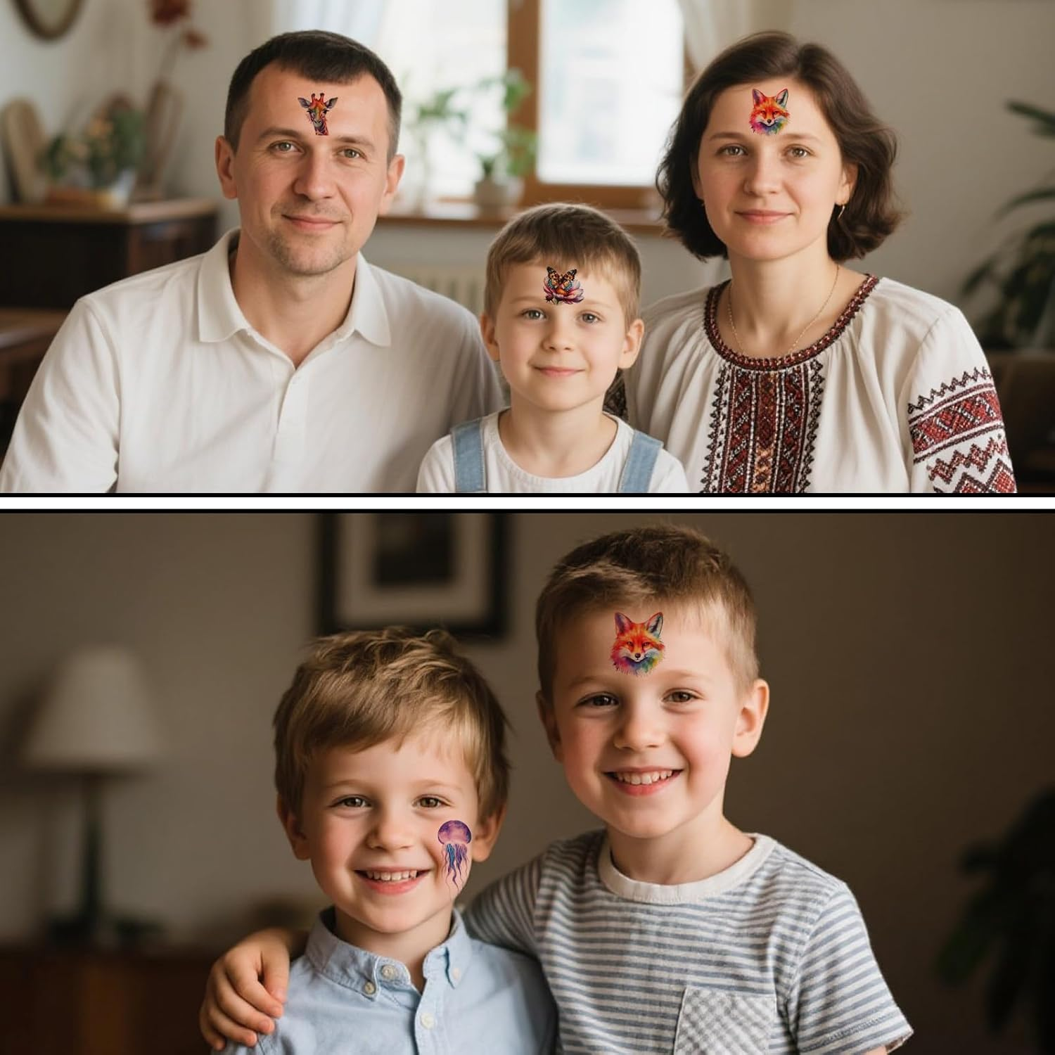 Lasuroa 60Pcs Animal Temporary Tattoos for Kids, Waterproof Watercolor Animal Theme Fake Tattoo Stickers Arm Shoulder Decorations and Birthday Party Supplies Gifts for Boys Girls Children image number 5