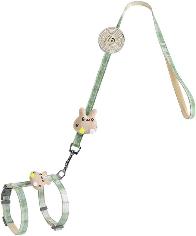 YULOONG Cat Vest+Traction Rope Set for Escape Prevention, Suitable for Outdoor Walks, Soft and Breathable, Adjustable G S