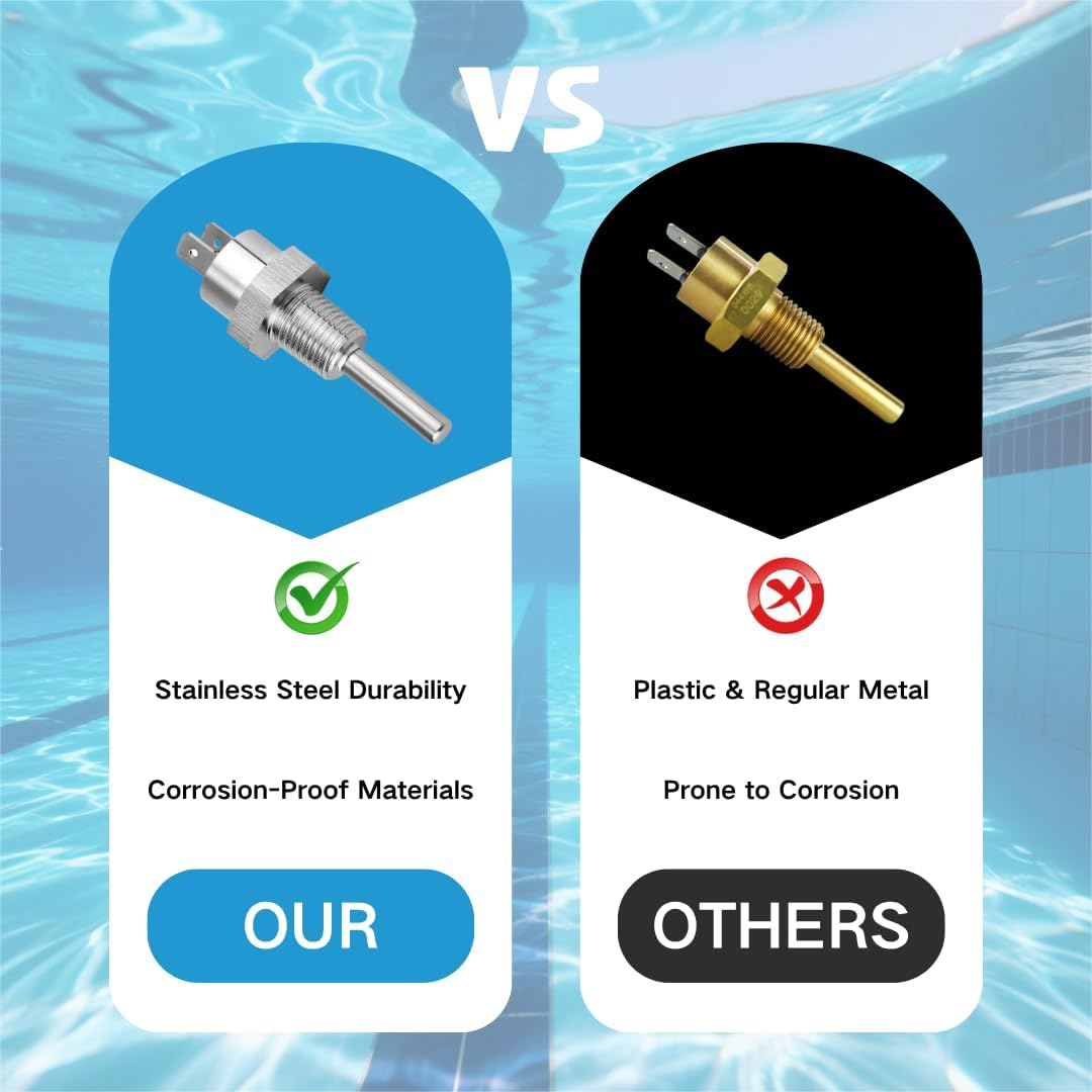 ROHOPE 42001-0053S Replacement Heater Thermistor Sensor for Pentair Pool & Spa Heaters &ndash; Accurate Temperature Monitoring, Corrosion-Resistant, Easy Installation image number 3