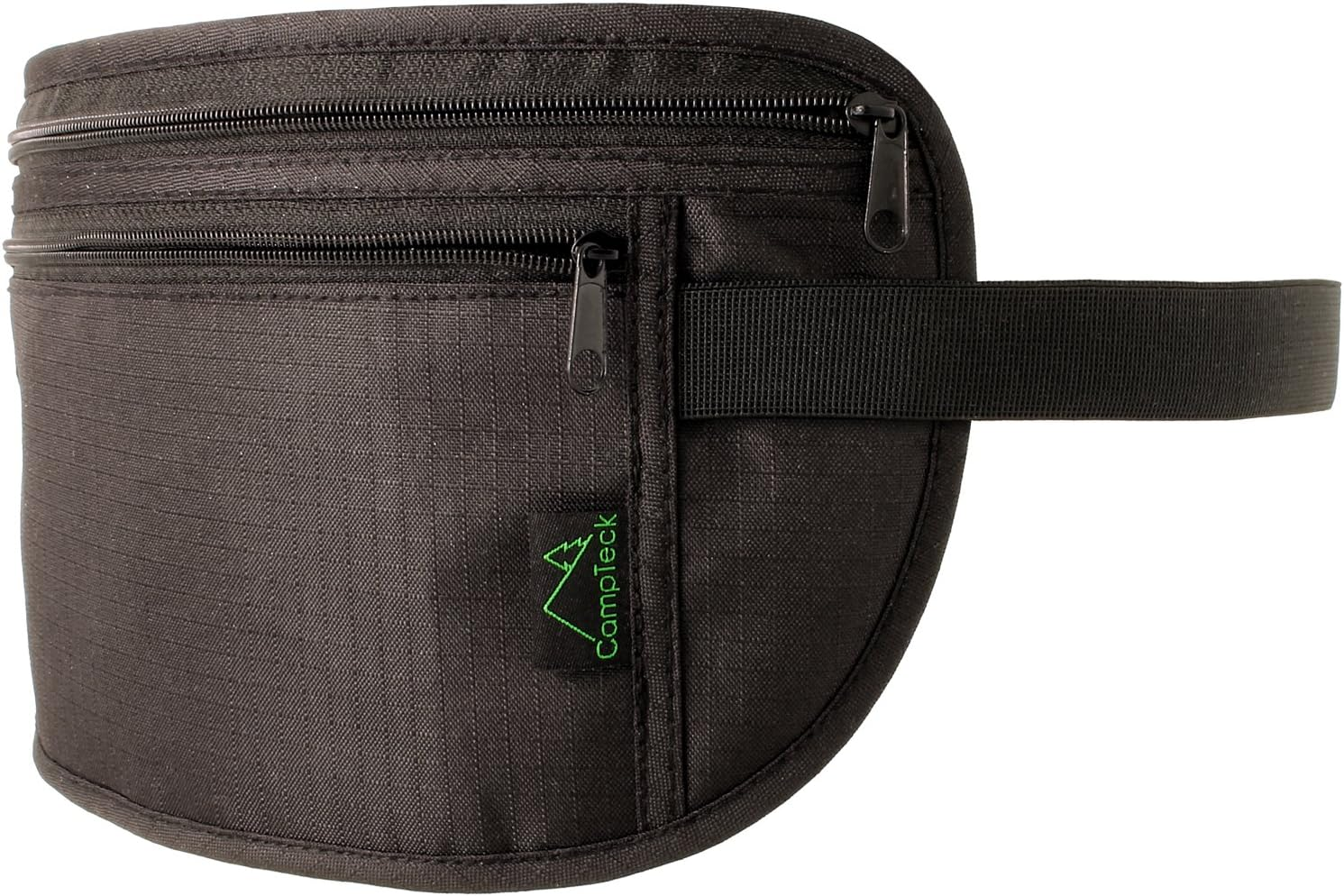 Campteck U6680 RFID Faraday Signal Blocking Hidden Money Belt Travel Pouch Wallet for Cash, Passport, Debit & Credit Cards, Smartphone Etc Black image number 1