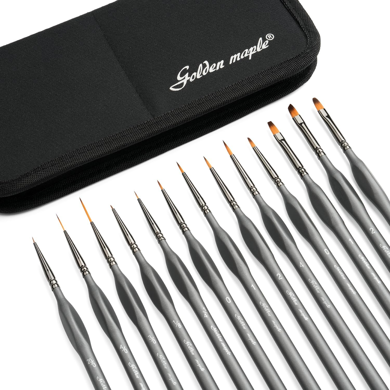 Detailing Paint Brush Set-Golden Maple 13Pcs Miniature Paint Brushes Set for Fine Detail Paint, Acrylic Painting, Watercolor, Oil, Models