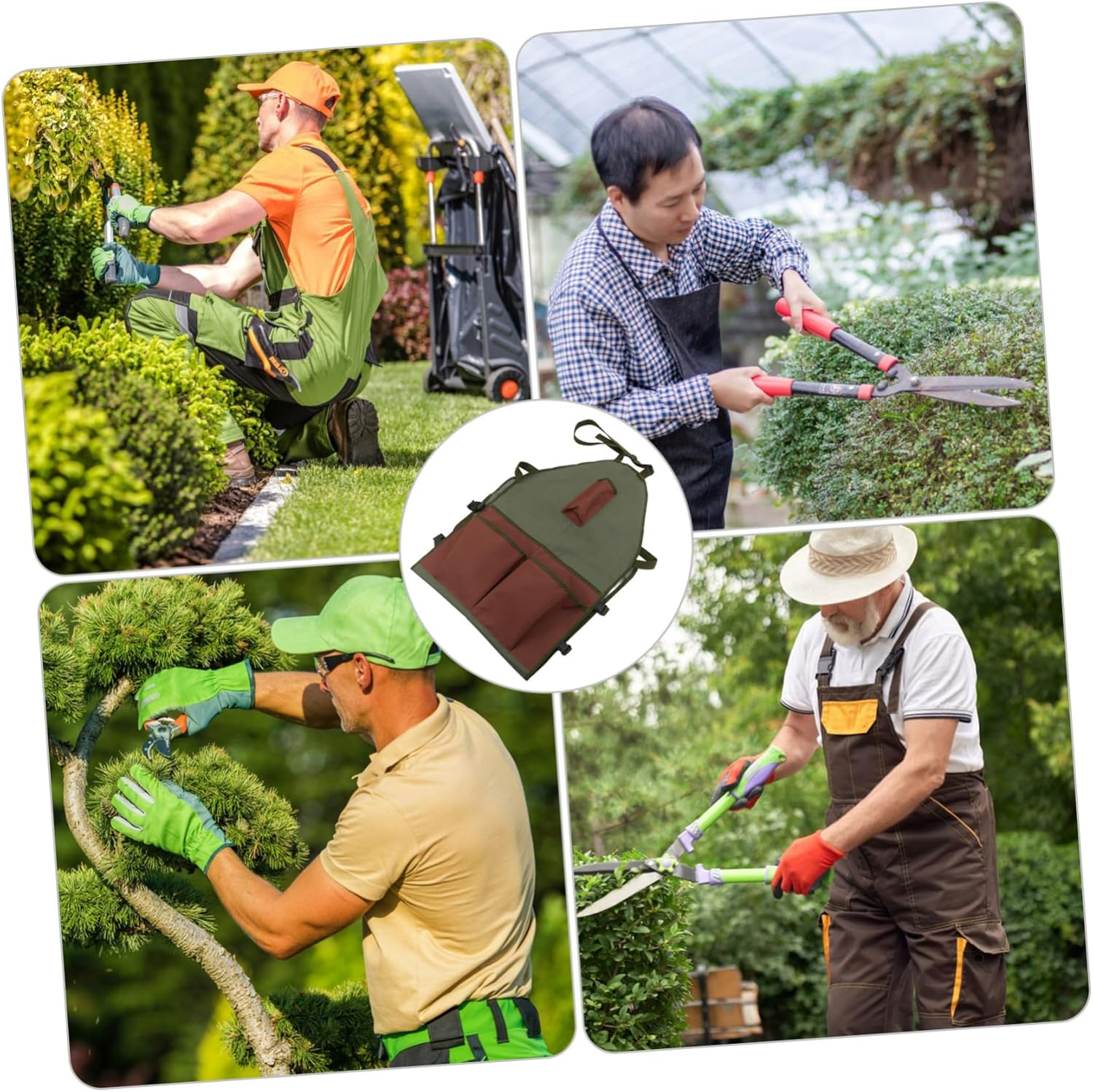 Gardening Apron with Pockets for Men and Women Oxford Cloth Garden Trimming Apron Berry Fruits Picking Pouch Practical Garden Supply for Outdoor Use image number 3