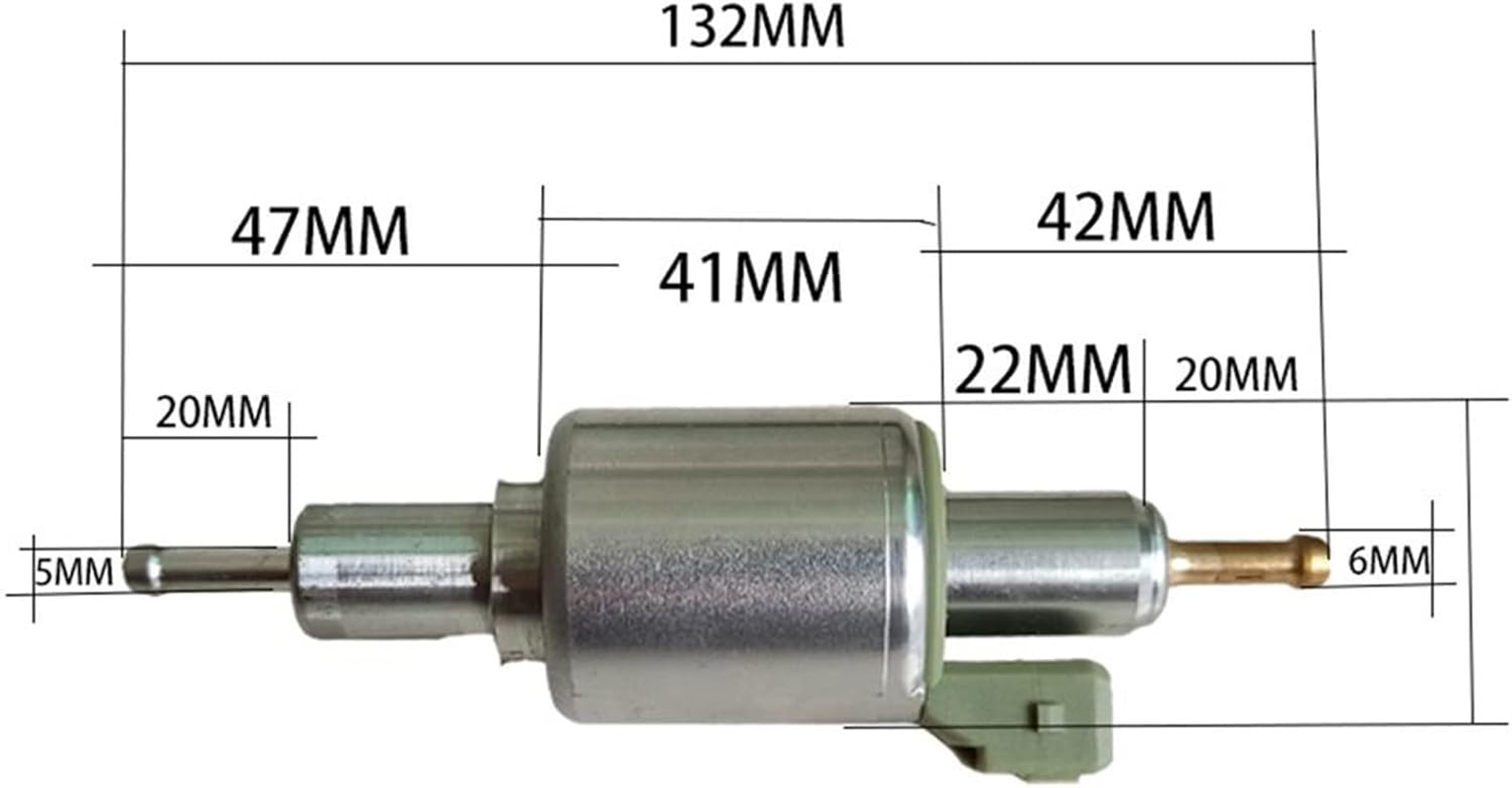 MGAVATPNPY 16/28ML Heating Pump 12/24V Diesel Heater Oil Pump Car Accessories 16Ml Parking Heater Fuel Pumps for 2KW-8KW 5KW Car Heater Automotive Heater Components(16Ml24V) - 16Ml12V image number 5