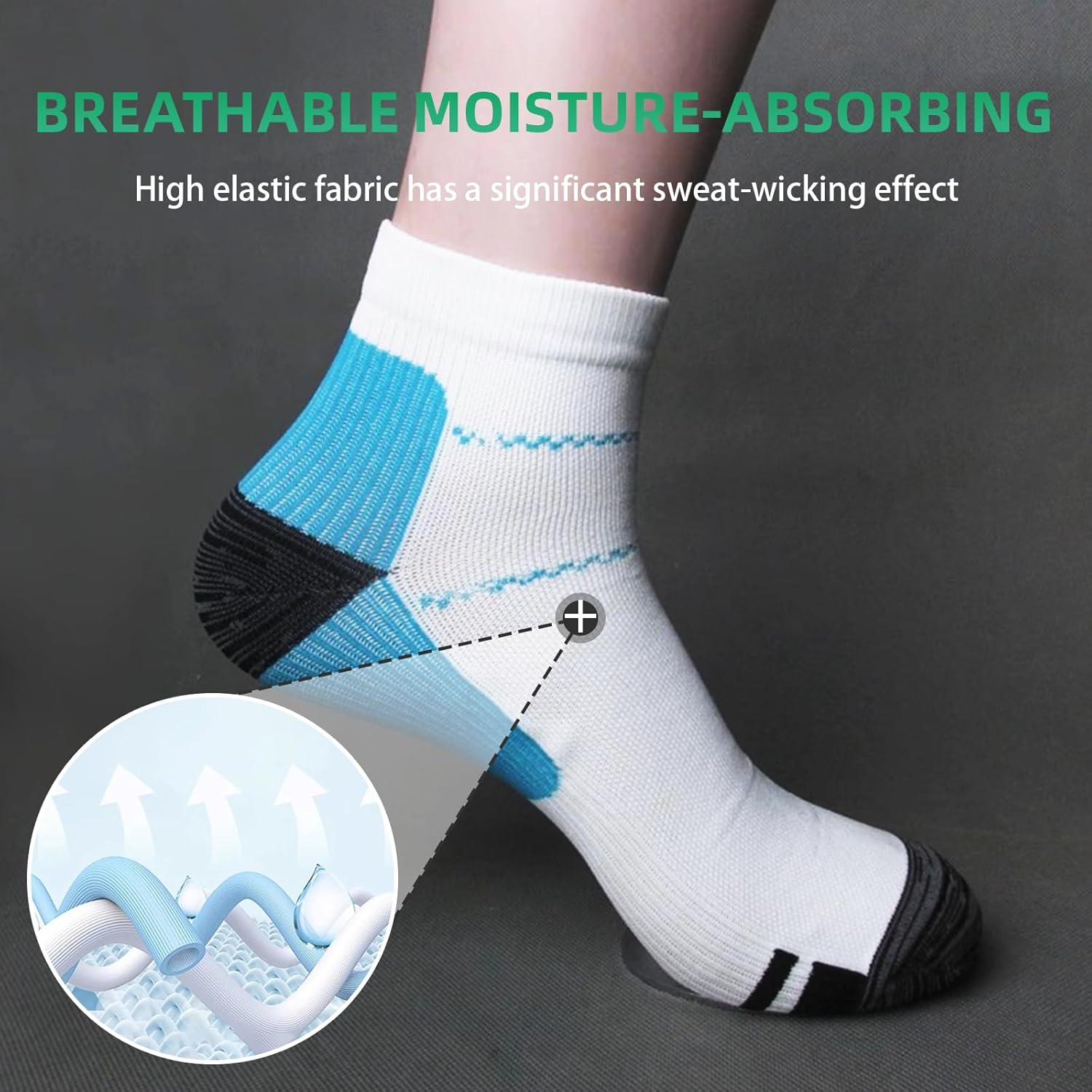 12 Pack Plantar Fasciitis Sock for Women and Men Assorted Compression Ankle Socks 8-15 Mmhg Comfort for All Day Wellness, Sports, and Daily Life image number 1