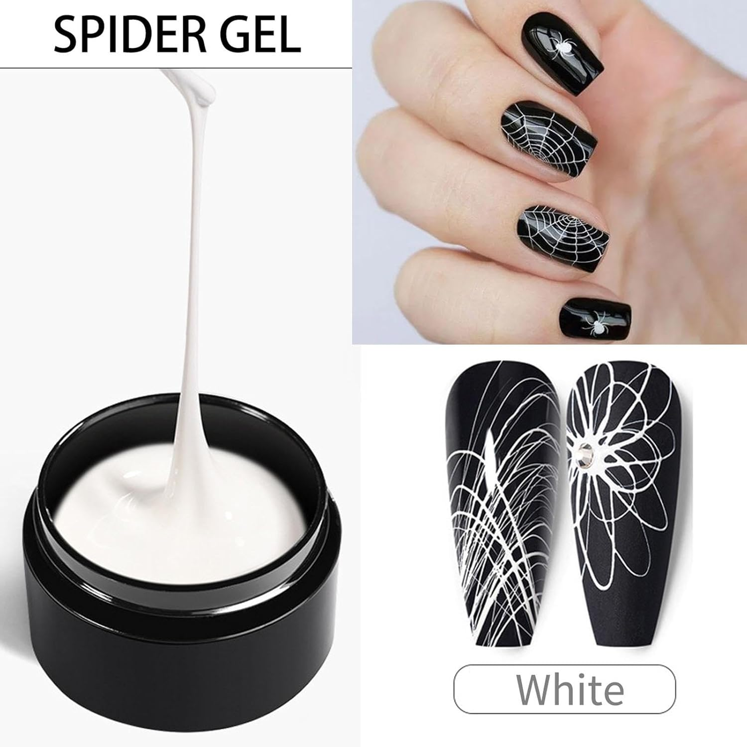 Spider Gel for | 6 Colors Polish Wire Drawing Nail Gel | Elastic Gel Nail Polish Liner Gel Liner for Natural Nails False Nails image number 4