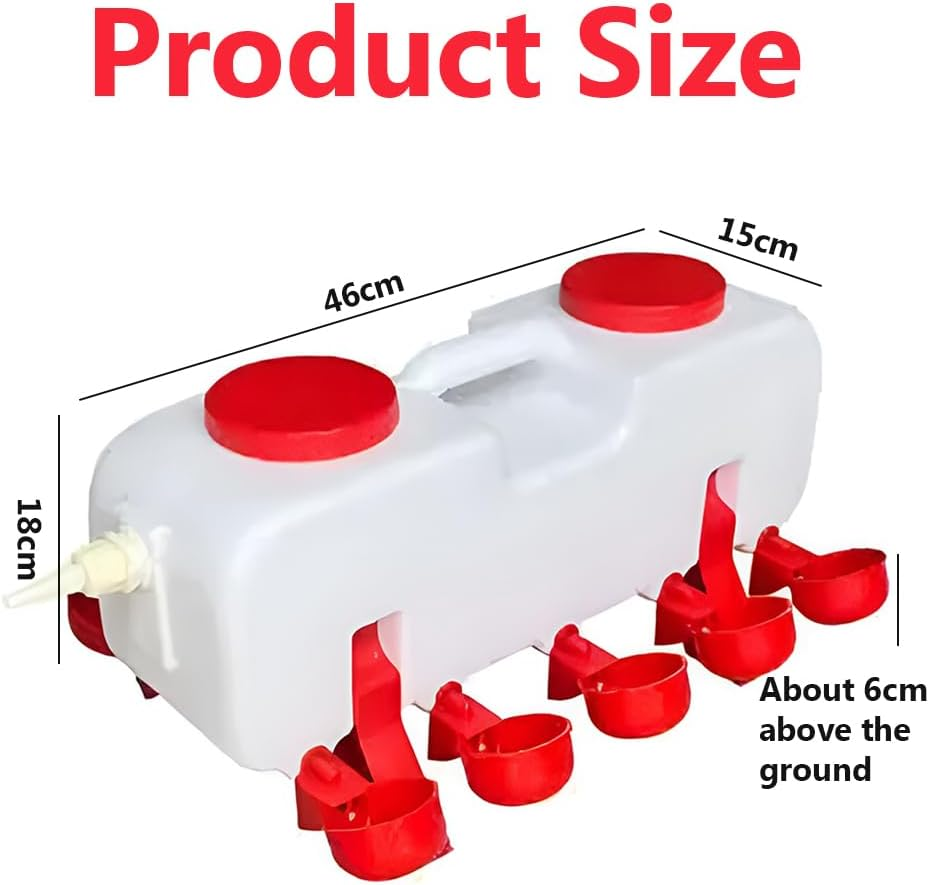 10L Automatic Chicken Drinker,Pet Waterer,Automatic Water Bowls,Standing Ducks Drinker,For Chicken,Duck,Goose,Easy Clean Plastic Feeding and Watering Feeder image number 3