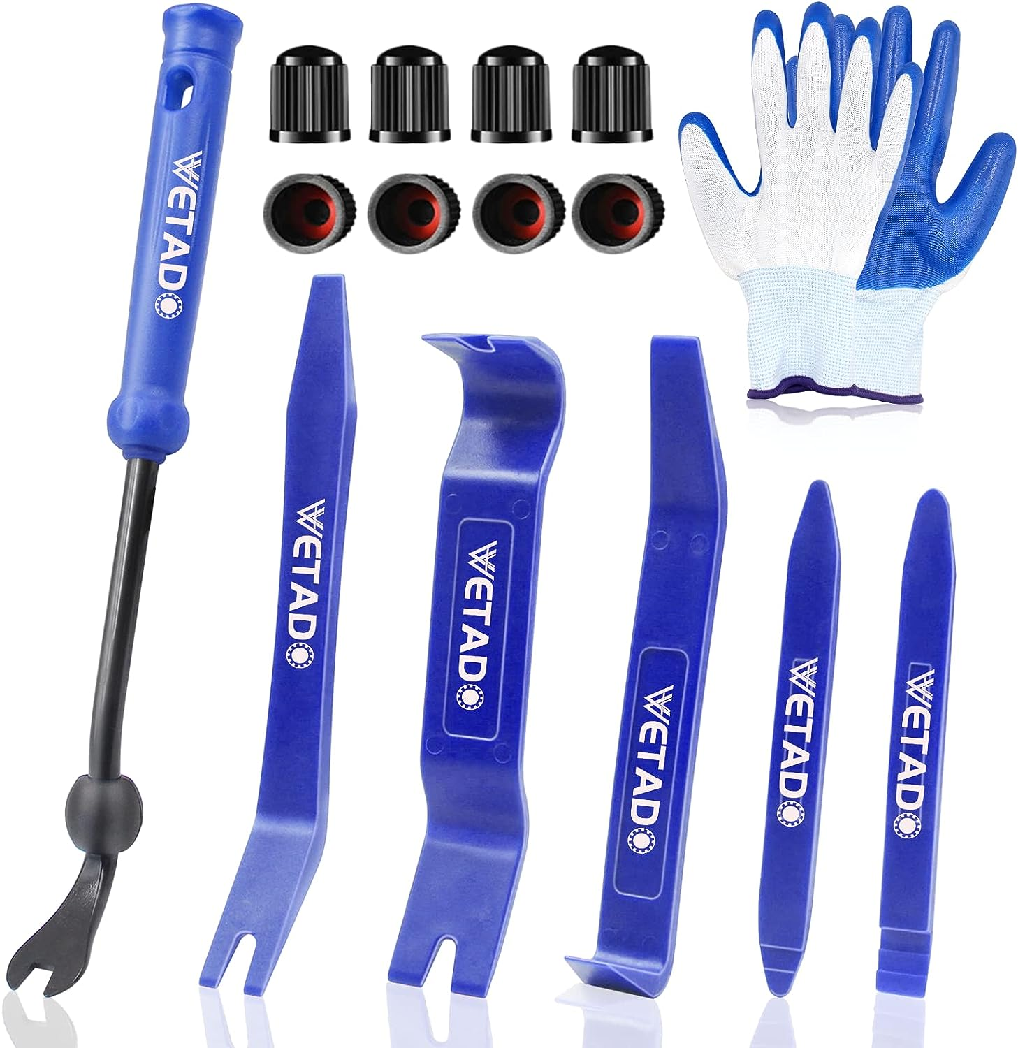 Auto Trim Removal Tool Set, Wetado 16 Pcs Auto Car Trim Tool Kit Plastic Pry Tool Kit for Car, Clip, Audio, Dashboards, Door Panel Window Molding Fastener Remover Tool Kit