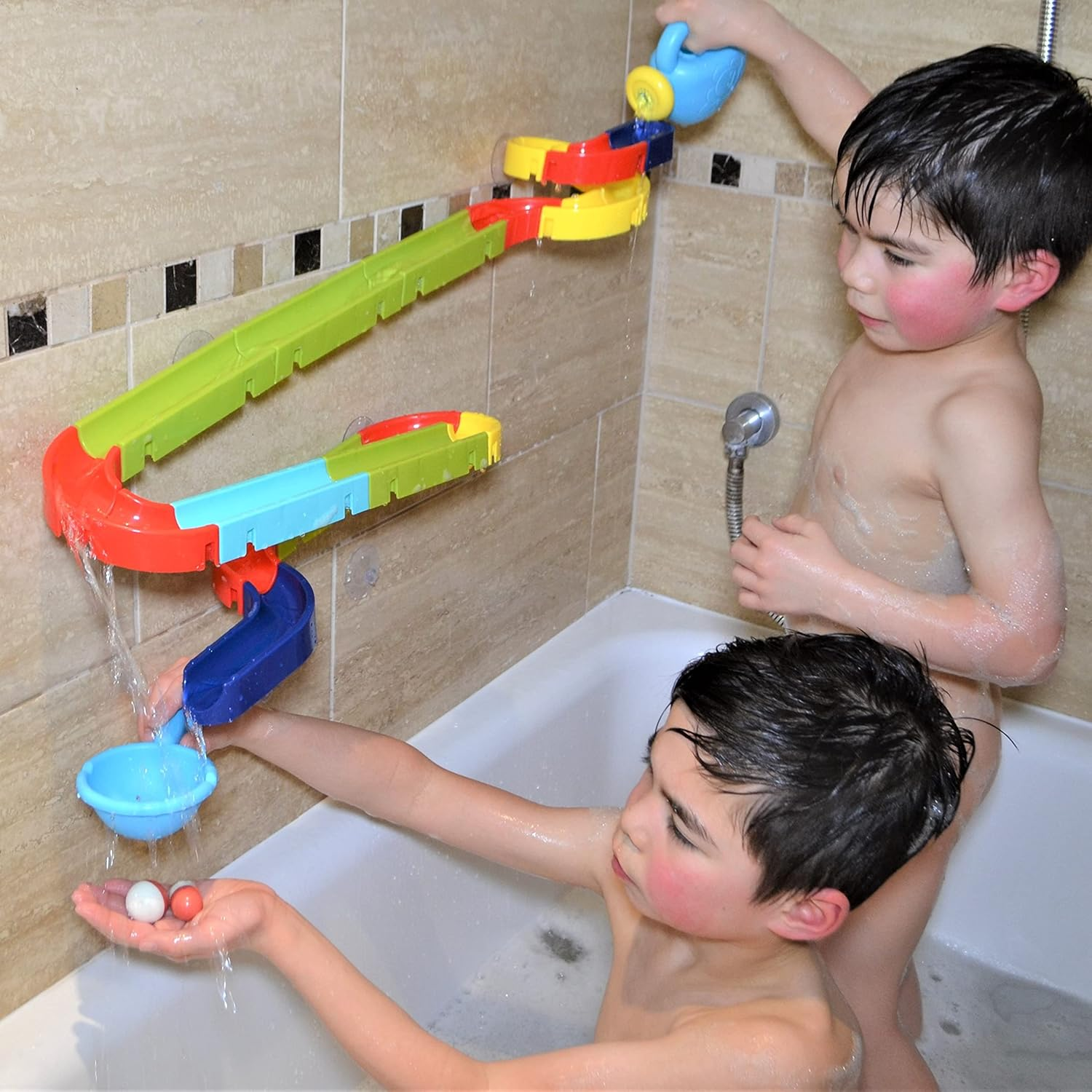 Buddy & Barney Bath Time Marble Run Bath Toy image number 1