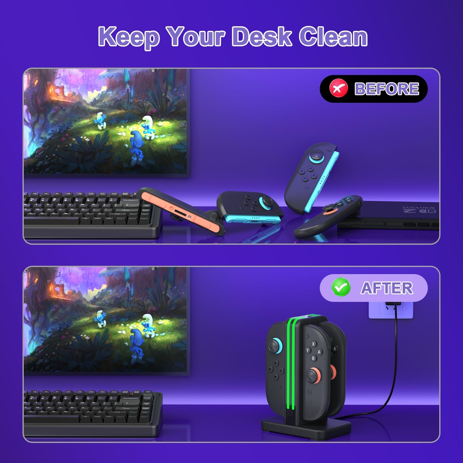 Switch 2 Joycon Charging Dock for Nintendo Swich 2 Joy-Con（Only Fit Switch 2） image number 5