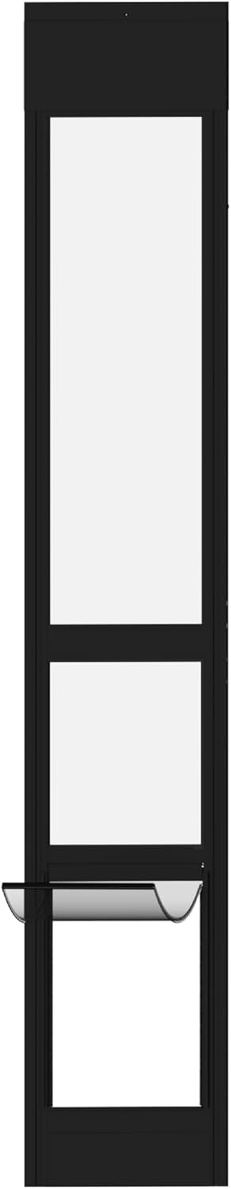 Large Black Glass Patio Pet Door image number 4