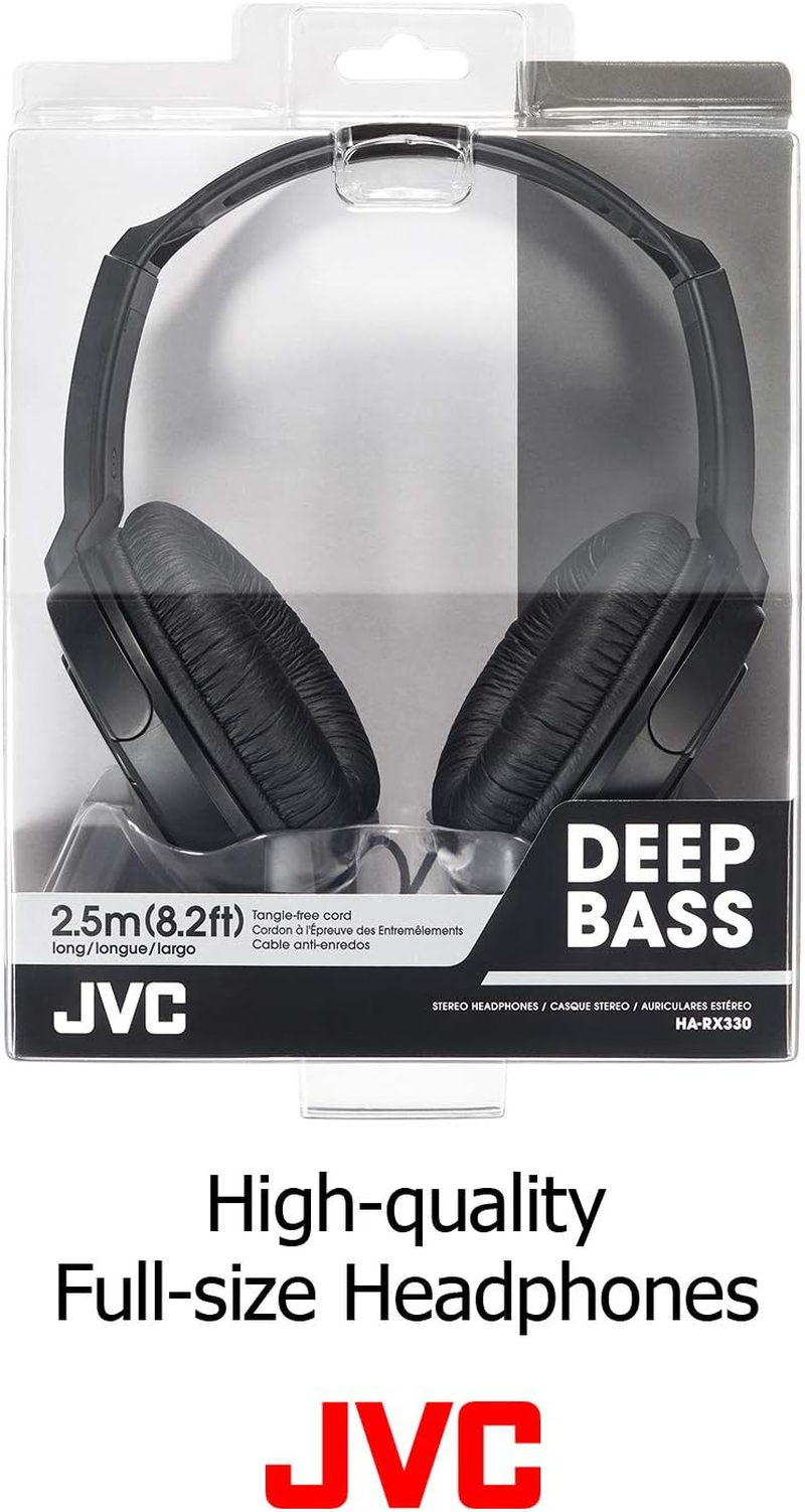 JVC HARX330 Full Size Extra Bass Headphone around Ear (Black) image number 3