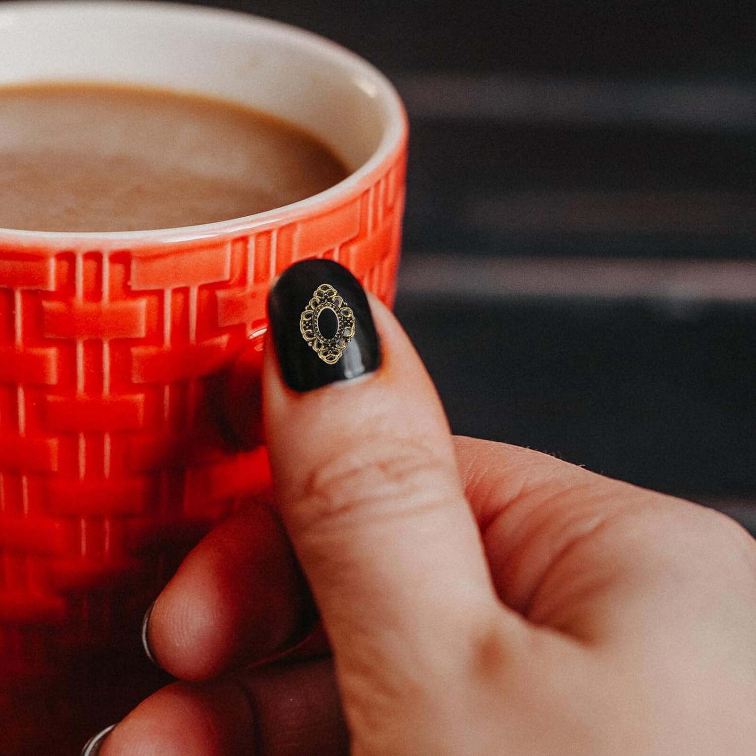 GAROZATION 40Pcs Mini Metal Vintage Picture Frame Nail Art Decorations Baroque Oval and Square Photo Frames for Manicure Nail Charm Accessories image number 6