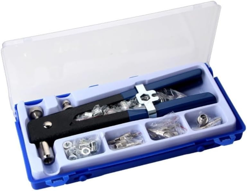 Poemtian Threaded Rivet Gun Kit,Hand Riveter Rivnut Nutsert Riveting Set,Nut Setter Insert Tool for Furniture, Decration, Car, Trailer, Boat, and More image number 4