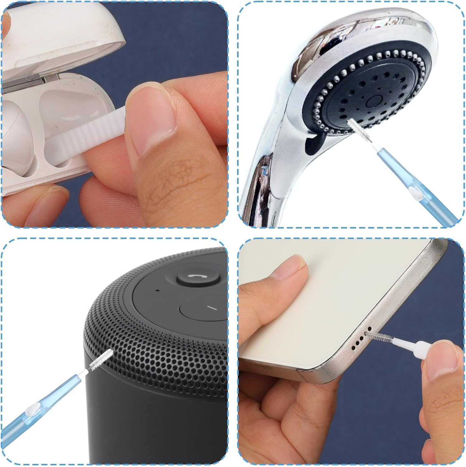 70Pcs Shower Head Cleaner Tool Kit, 2 Styles Shower Head Cleaning Brush for Unclogging Tiny Nozzle Holes Gaps in Showerheads Faucets 3D Printers image number 2