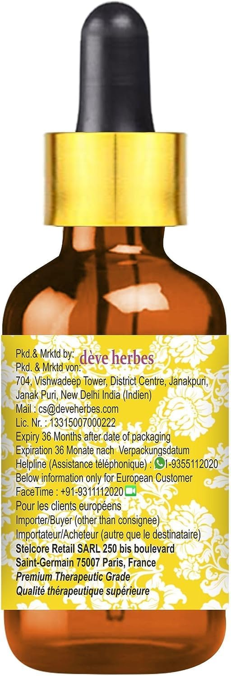 Deve Herbes Pure Aloe Vera Oil (Aloe Barbadensis) with Glass Dropper 30Ml (1 Oz) image number 3