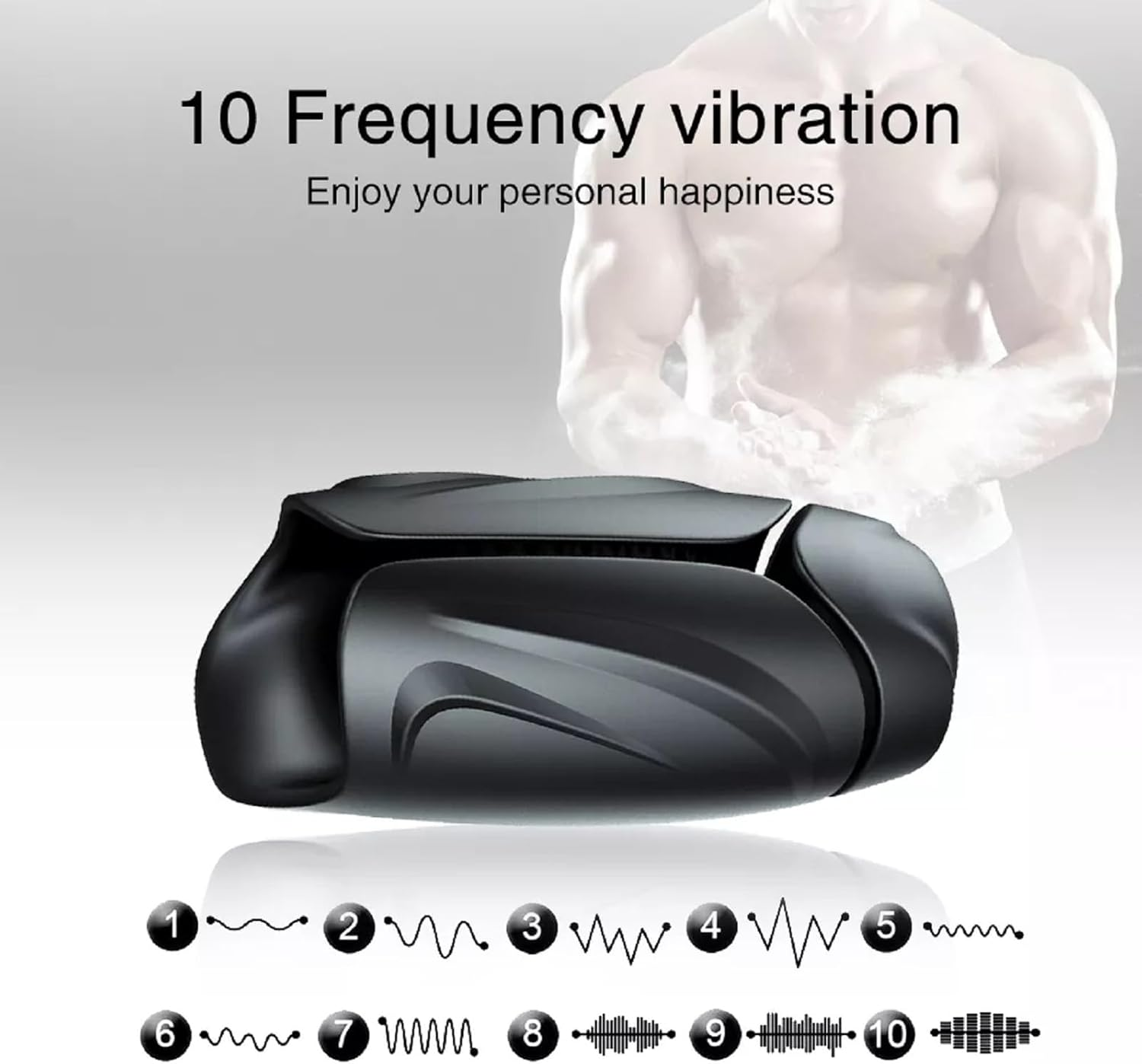 Vibrating Male Masturbator Penis Glans Trainer Vibrator Stimulator, Adult Sex Toys for Men, Cock Massager Mens Sex Toy Stroker Stimulation, Masturbators Vibrators for Men Training Masturbation Pleasure Adult Sex Toy image number 3