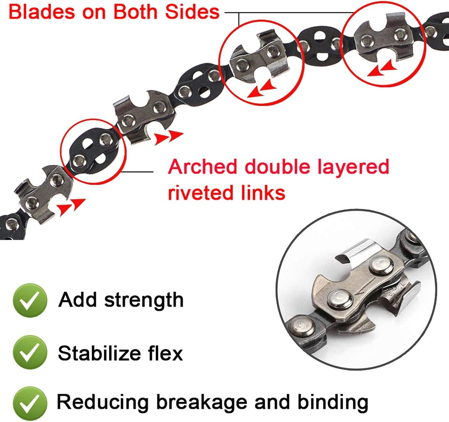 Upgrade 53 Inch High Reach Tree Limb Hand Rope Saw, 68 Sharp Teeth Blades on Both Sides, Folding Rope Chain Saw for Camping image number 5