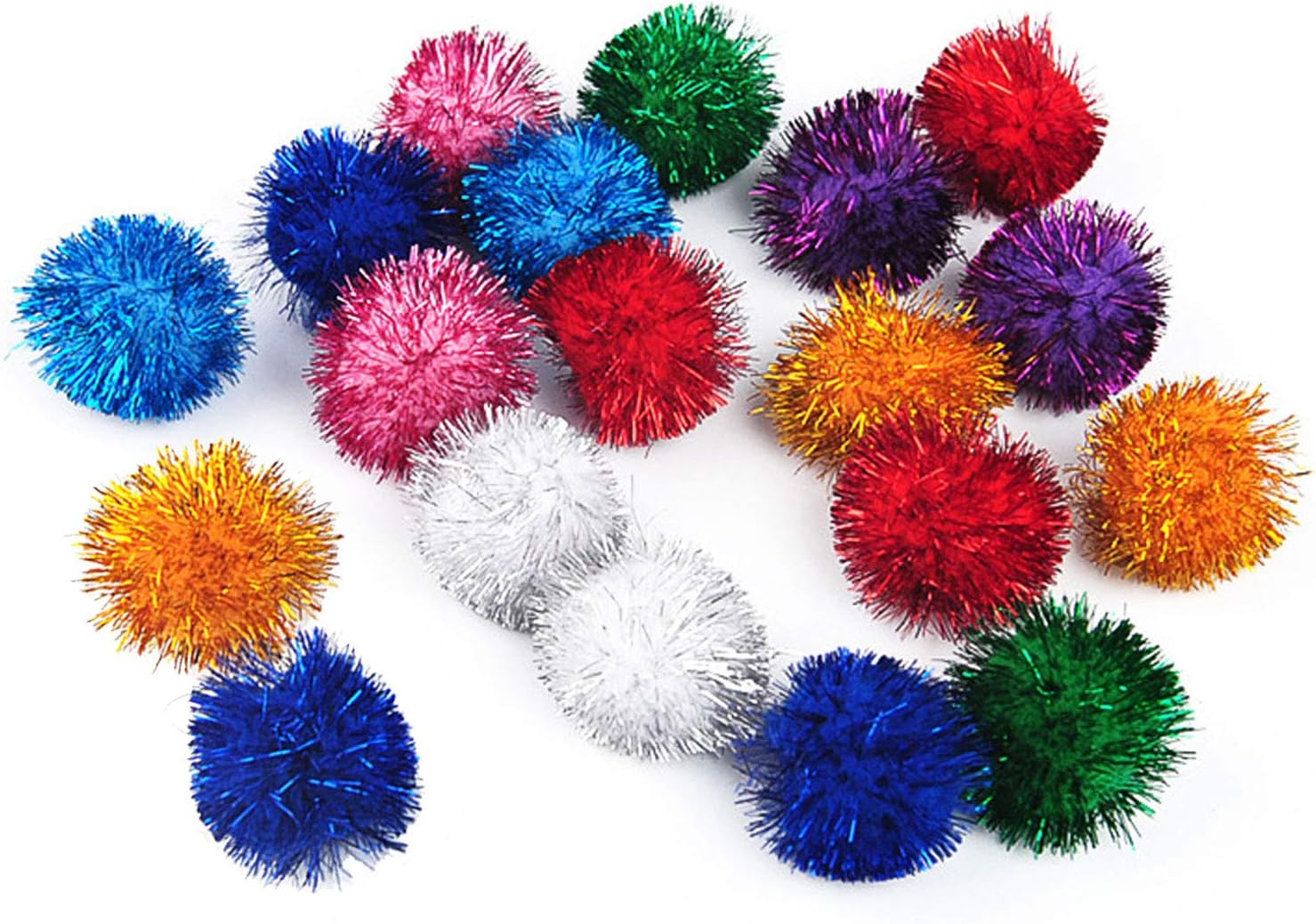 VOVIGGOL 12 Pack 2 Color Rainbow Cat Toy Balls Soft EVA Foam Interactive Indoor Kittens Favorite Toys 1.38" Dia. Small Dogs Puppies Toy Balls Bulk Activity Chase Quiet Play Sponge Ball