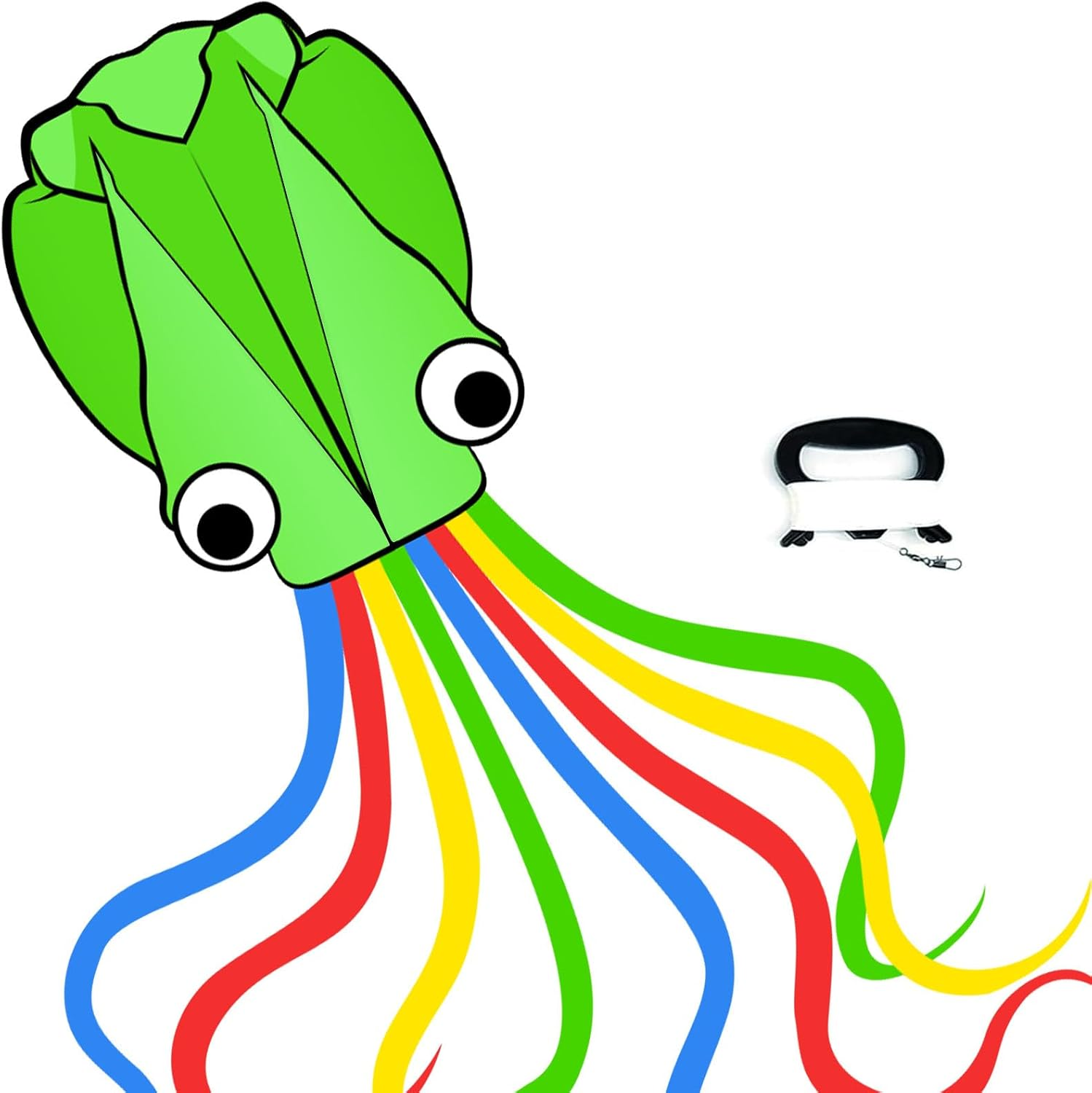 Simxkai Octopus Kite for Kids & Adults, Easy to Fly Beginner Kite for Boys & Girls, 28''*158'' Large Soft 3D Beach Kite for Outdoor Activities (Red, Pink, Blue, Yellow, Green, Purple)