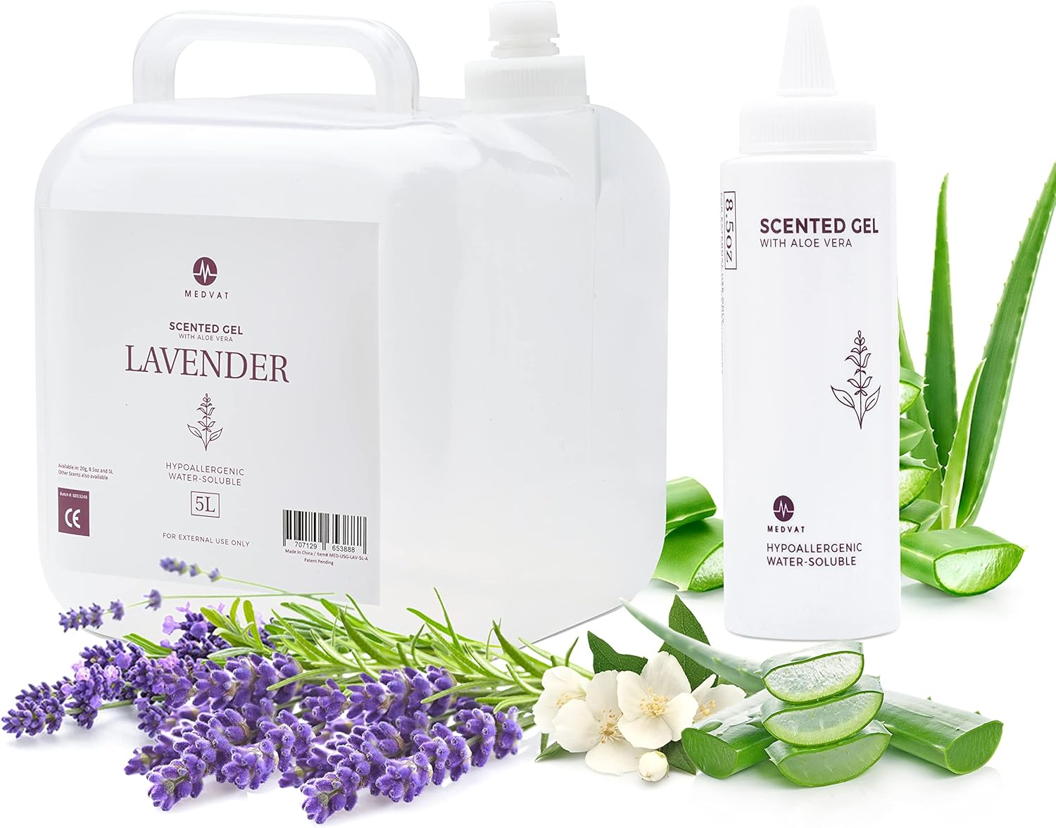 Medvat Clear Transmission Gel - Lavender Scented - 5 Liter Container - Includes 226G Refillable Bottle image number 2