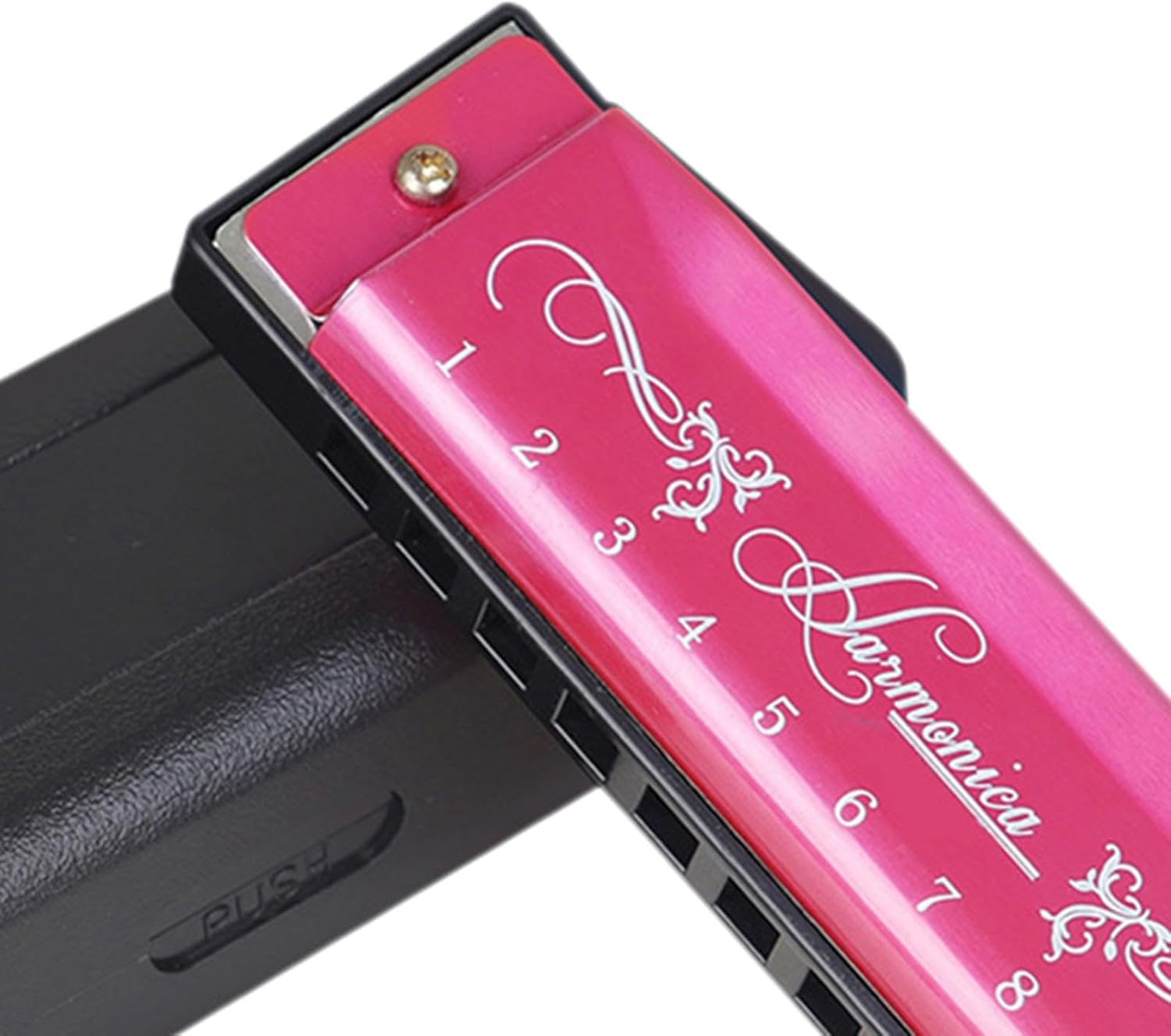 Harmonica Gifts Deluxe Harmonica 10 Holes 20 Melodies C Key for Home Stage Performance Men Kids Player, Rose Gold - Gold image number 6