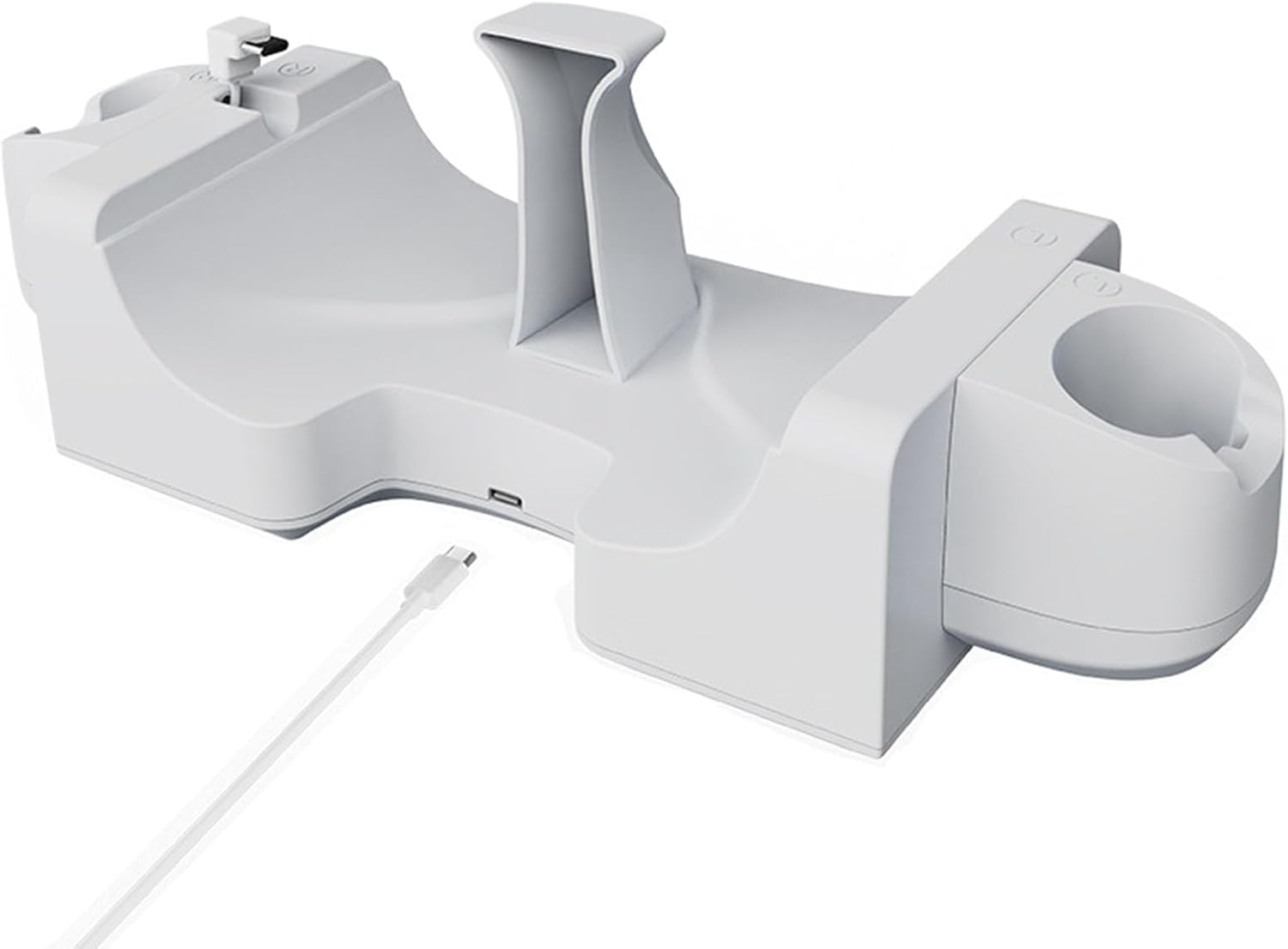 NUHFUFA Charging Base Station Compatible with Quest 3, Wall-Mounted Charging Dock for Quest 3 Headset & Controllers, Charger Stand with 2 Rechargeable Batteries Type-C Cable VR Accessories image number 2