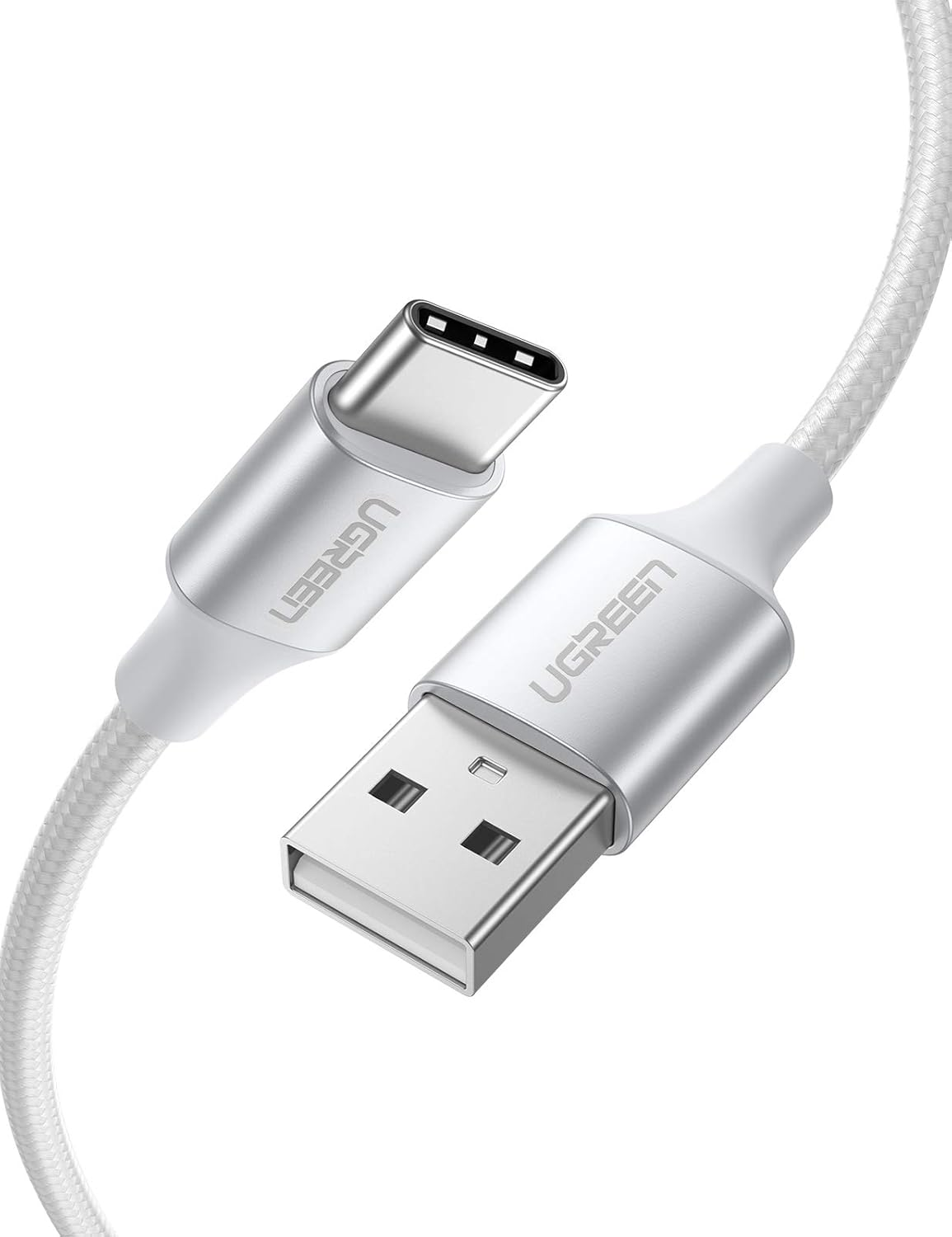 UGREEN 60409 USB-A to USB-C Charging Cable 3M (Silver White) image number 3