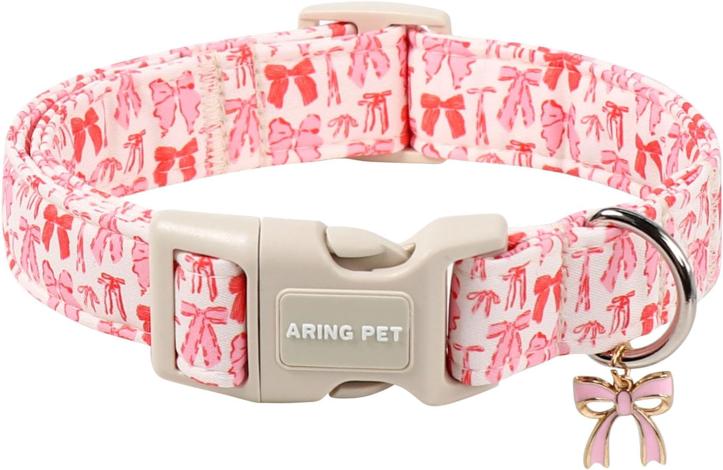 ARING PET Dog Collar with Flower, Dog Collar with Removable Flower, Adorable and Adjustable Christmas Dog Collar for Boy and Girl Dogs.