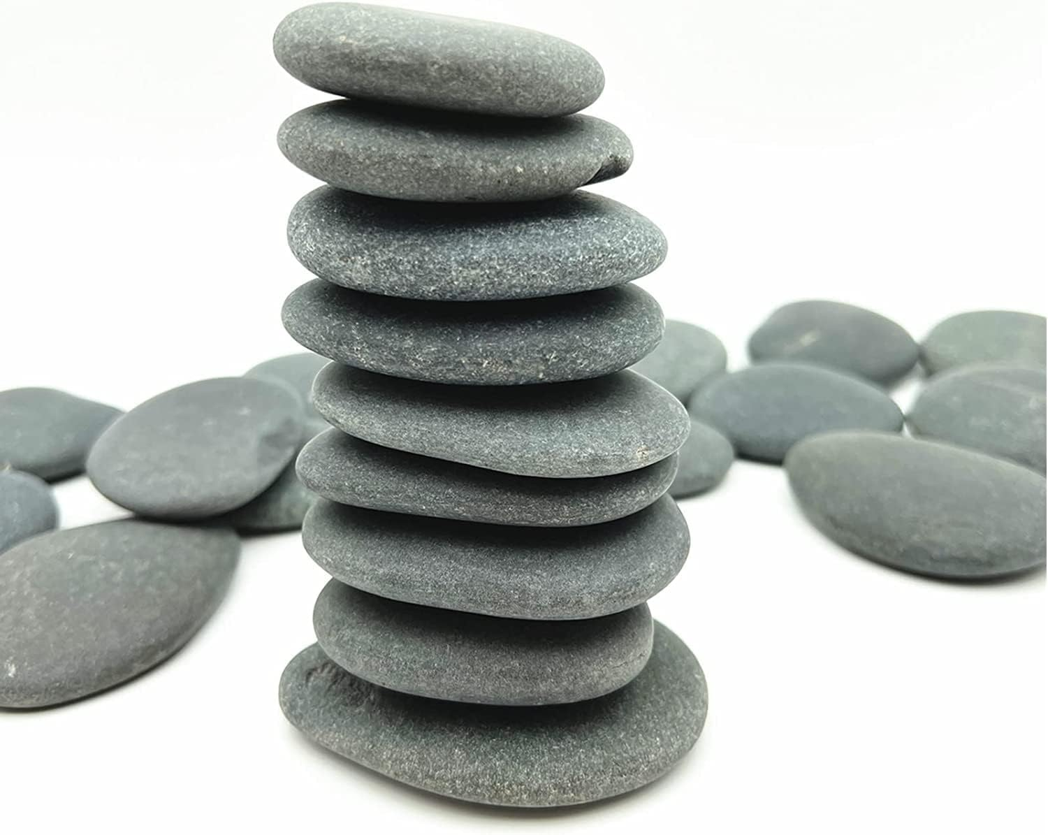 50 PCS Rocks Bulk for Painting, 2"-3" Natural River DIY Rocks Flat & Smooth Kindness Rocks for Crafts, Decoration, Medium Rocks for Painting,Hand Picked for Painting Rocks (Medium) image number 1