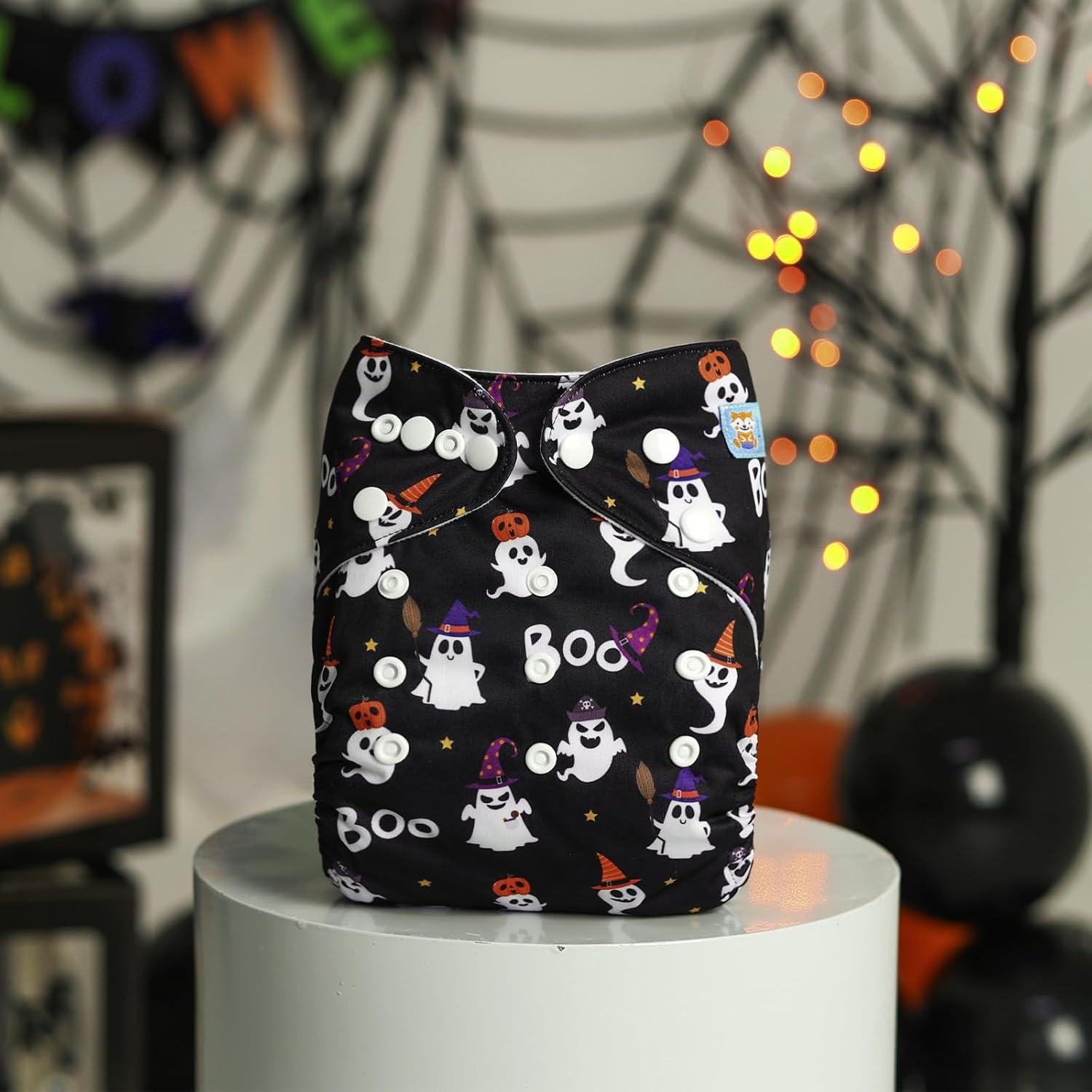 ALVABABY Baby Cloth Diapers One Size Adjustable Washable Reusable for Baby Girls and Boys 1 Pack with 2 Inserts QD89-2T image number 4