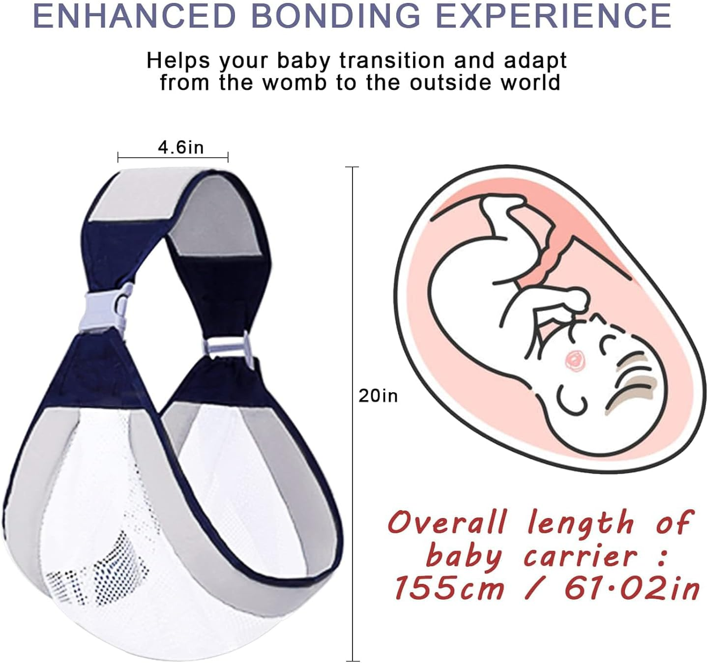 Adjustable Baby Sling Carrier - One Shoulder, Lightweight Mesh Hip Carrier for Newborn to Toddler, Infant Carrying 10-45 Lbs, Grey