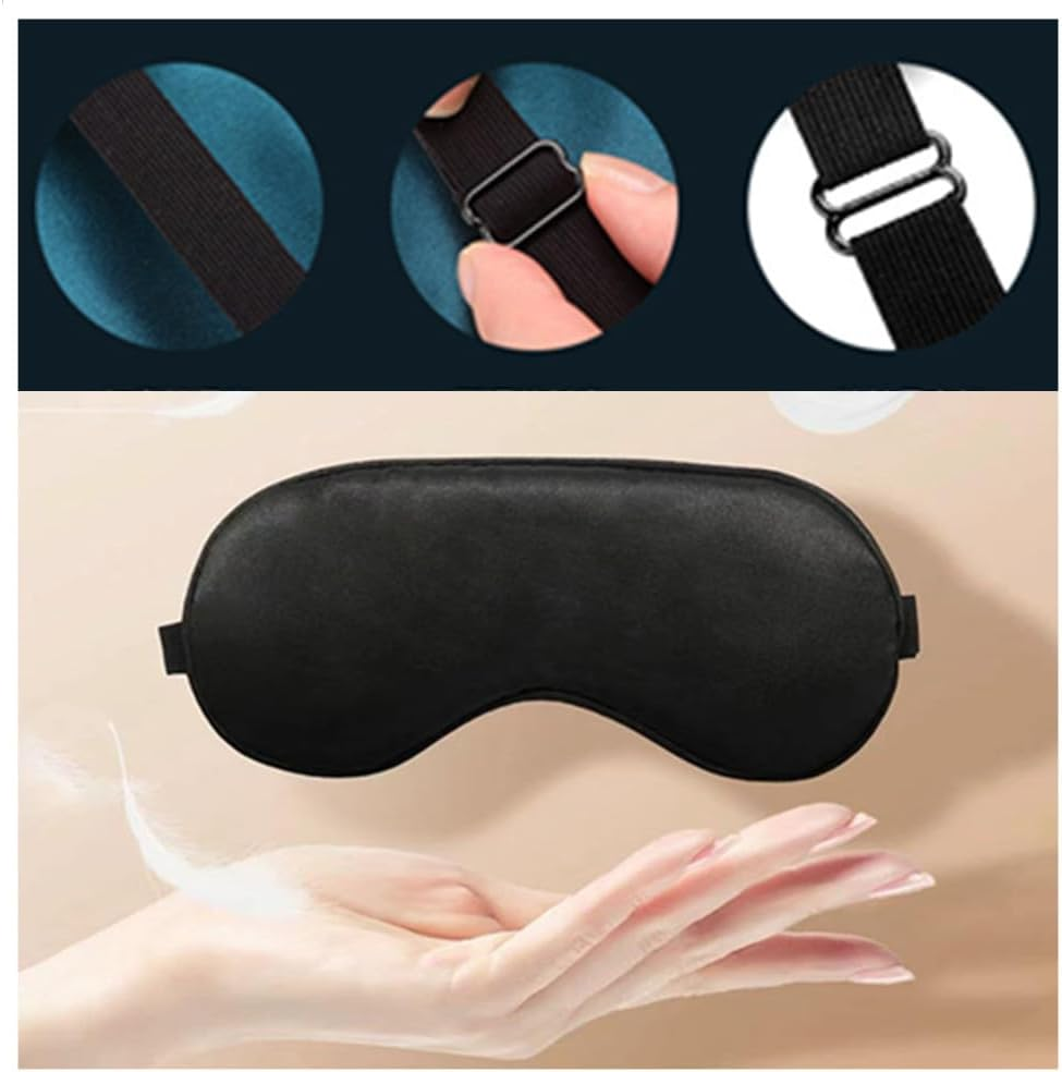 6 Pack Sleep Mask, Silk Sleep Mask, Super Soft Eye Masks with Adjustable Strap, Silk Eye Cover Soft Satin Blindfold Elastic Strap Night Eyeshade Travel Nap for Women Men image number 3
