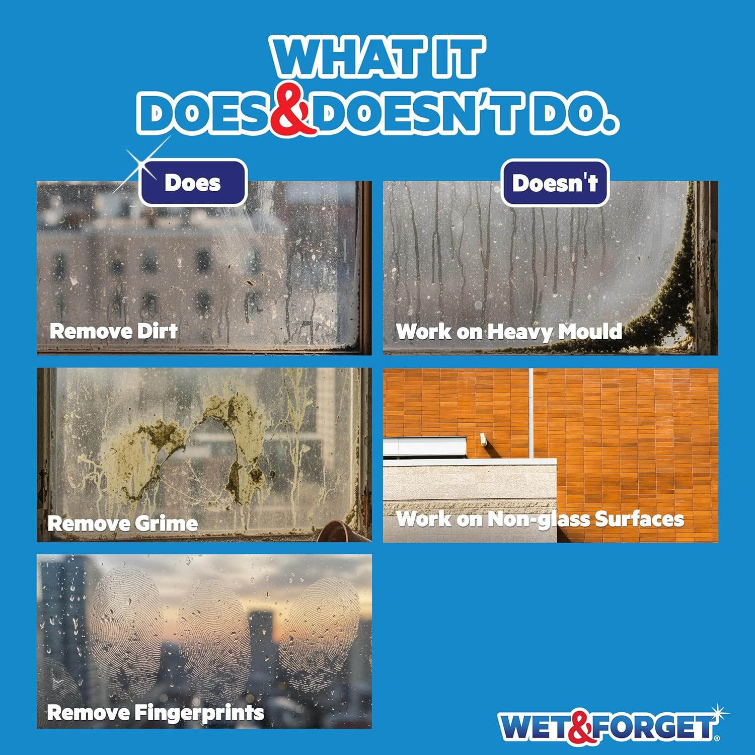 Wet & Forget Window Witch 2L Exterior Glass Cleaner &ndash; Hose Attachment Spray for Outdoor Windows, Conservatories & Glass Doors &ndash; Streak-Free Finish, No Squeegee Needed, Window Cleaning Solution image number 1