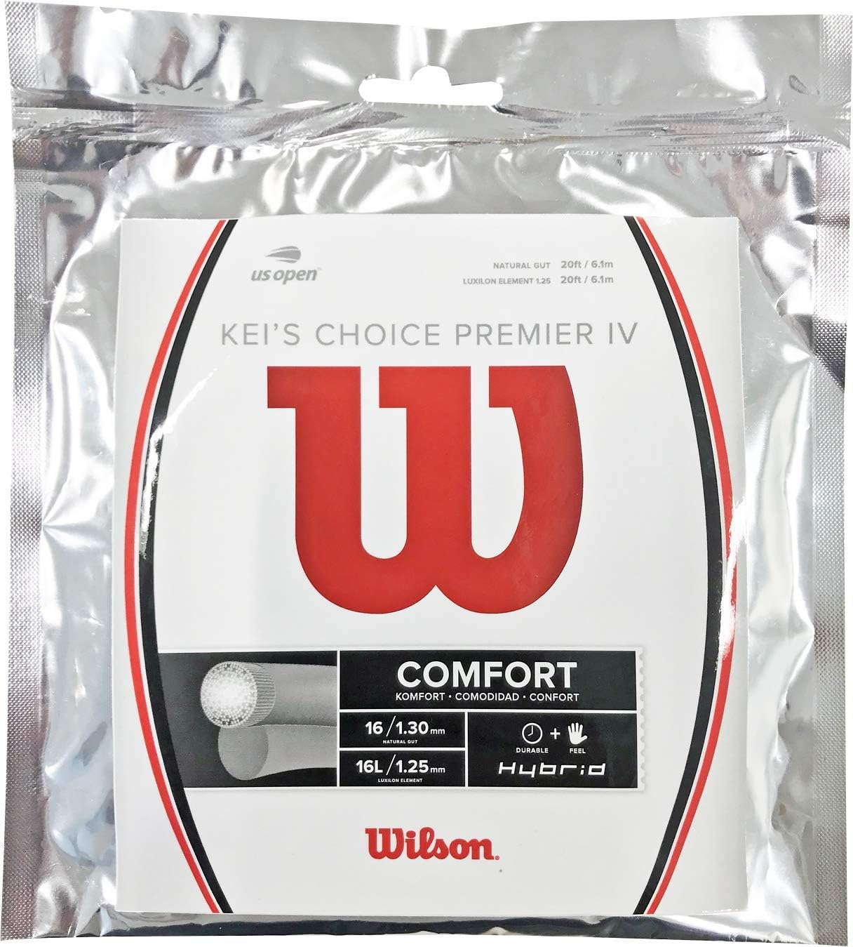 Wilson Tennis String String, Single String, Uses Kei Nishikori [Hybrid] KEI'S Choice Premier III/IV Mono Filament image number 1