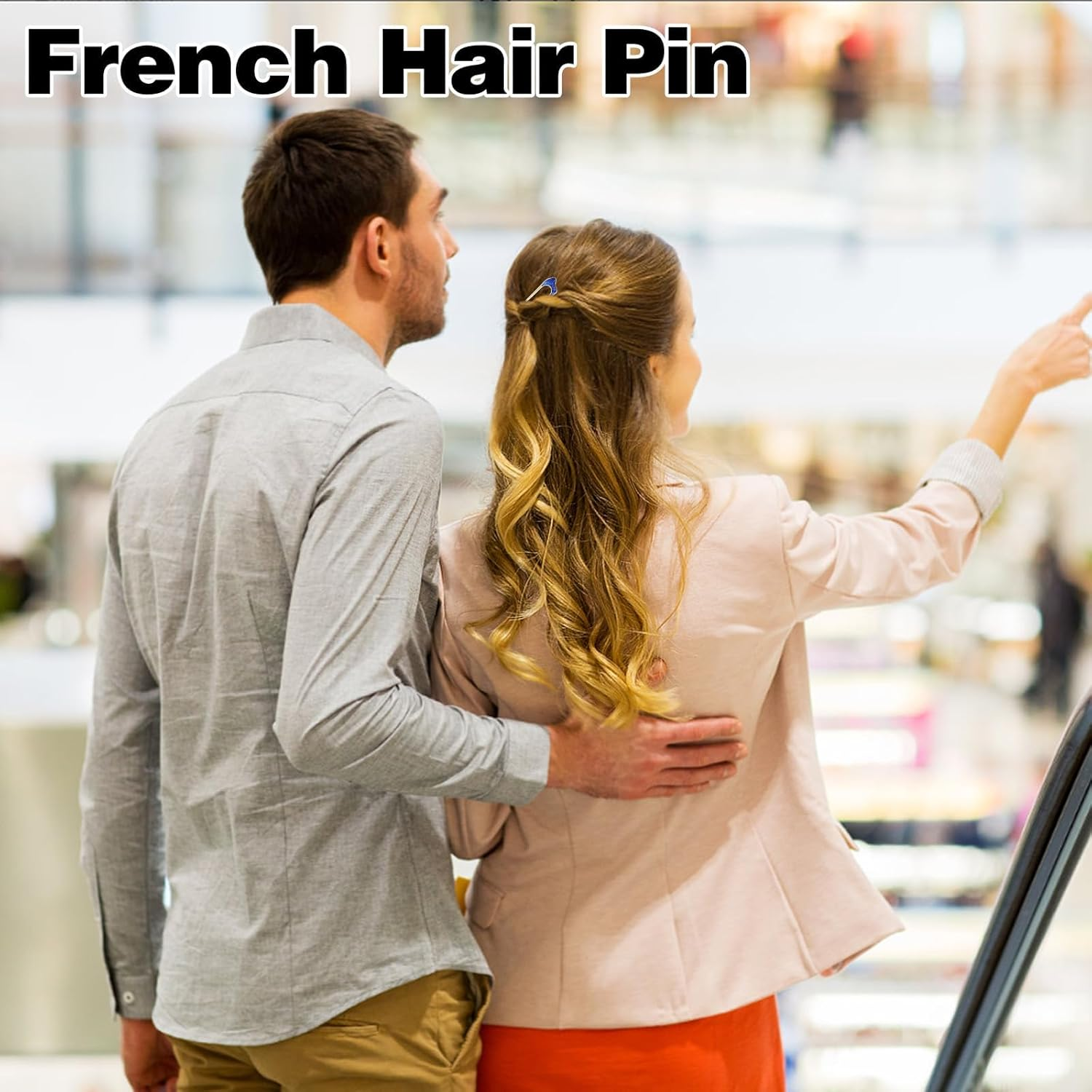 6 Pcs U French Hair Pins Women Metal for Hair Bun U Shaped French Twist Pin Gold Blue Thick Thin Chignon Hairstyles Accessories Classical Sticks for Women Girls Holiday Gifts Wedding Updo Top Knots image number 2