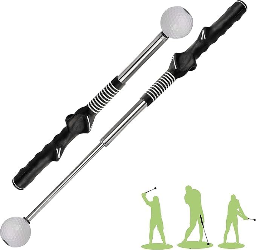 Quhoxdye Retractable Swing Training Aid, Grip Trainer & Golf Swing Trainer for Warm-Up, Right-Handed Club for Indoor Practice, Golf Accessories - Strength & Tempo image number 5