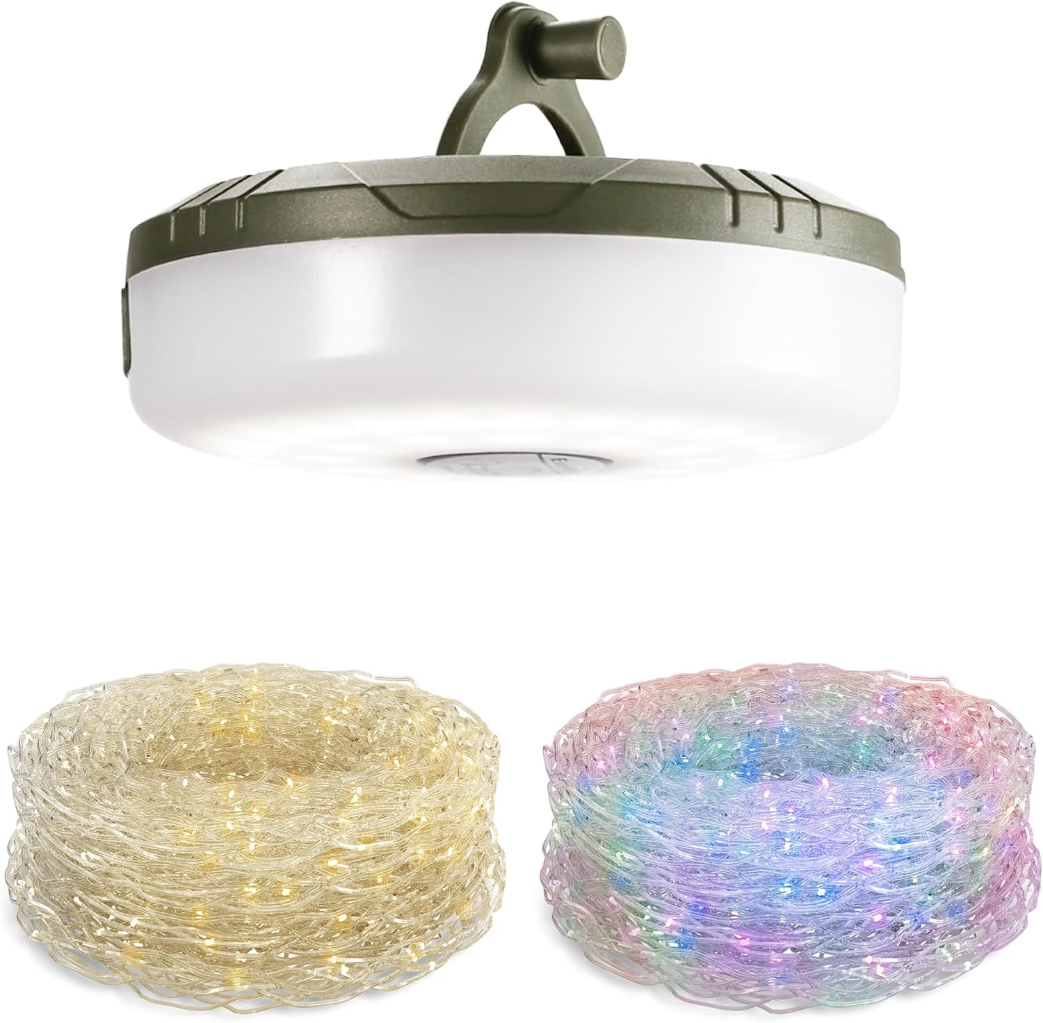 Everbrite Camping String Lights Rechargeable LED Camping Lamp, 9 M Outdoor Tent Lights 8 Lighting Modes, USB Charging RGB Modes Hanging Light for Awning Tent/Garden/Party/Christmas Festival Decor image number 6