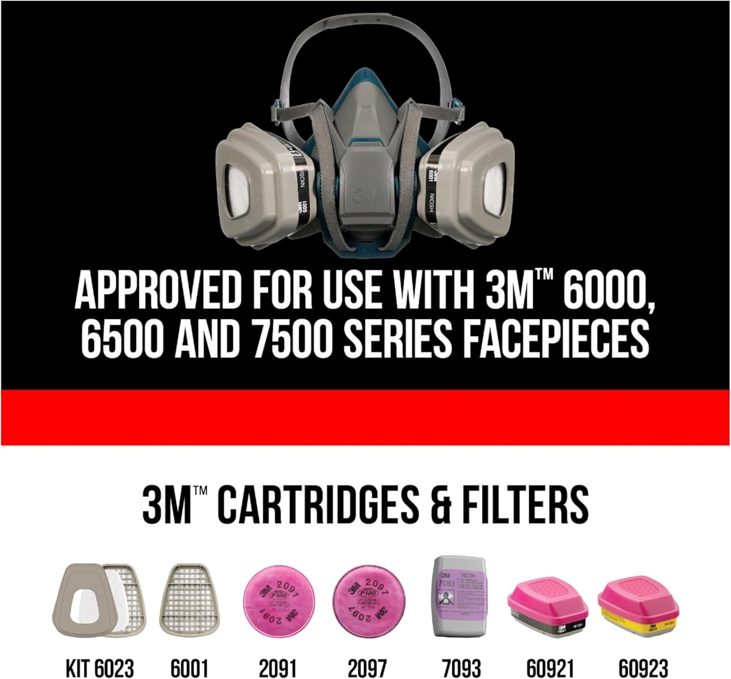 3M 60923HB1-C Replacement Cartridges for Professional Multi-Purpose Respirator image number 4