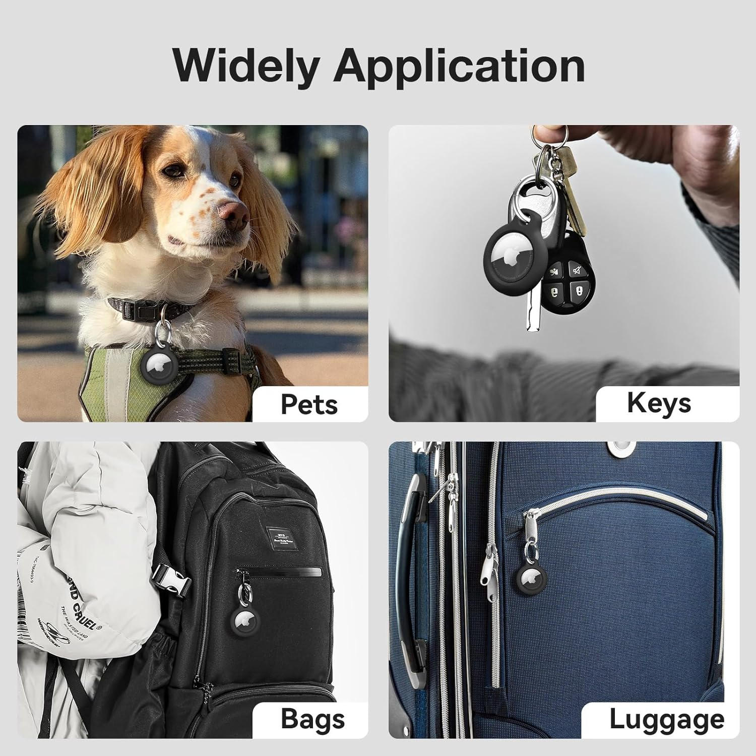 PAIFIEVD Airtag Holder Air Tag Case with Keychain, Anti-Scratch Airtags Key Chain for Apple Air Tags, Airtag Accessories for GPS Item Finder Tracker image number 5