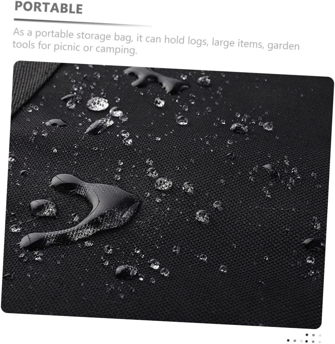 Mikinona Travel Tote Bag Firewood Carrier Large Capacity Storage Bag for Camping Canvas Easy to Carry image number 2