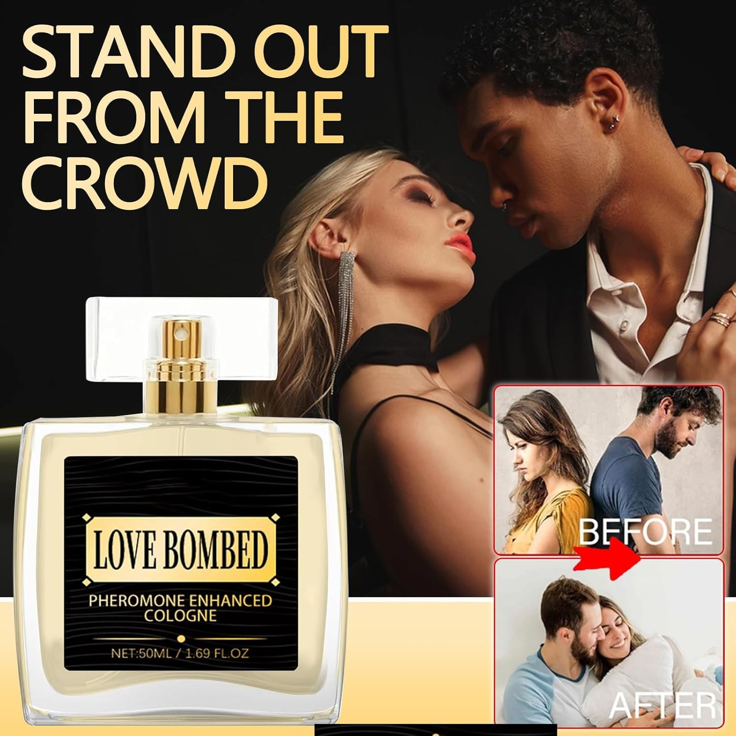 Love Bombed Cologne - Pheromone Cologne for Men, Love Bombed Cologne for Men, Enhanced Scents Pheromone Perfume, Long-Lasting Pheromones Scent Spray, Hypnosis Cologne Fragrances for Men (50ML) image number 6