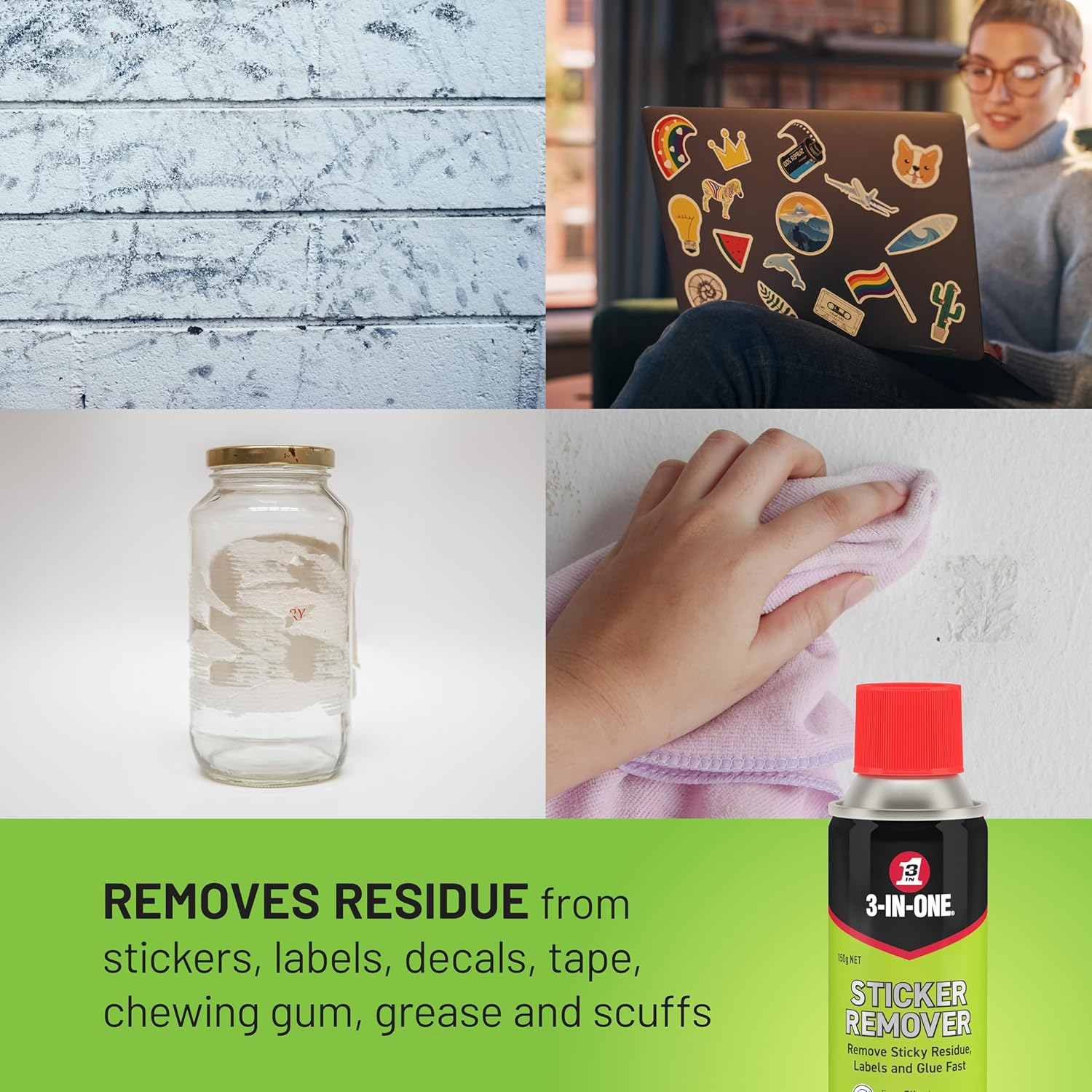 3-IN-ONE Sticker Remover Spray 150 G image number 2