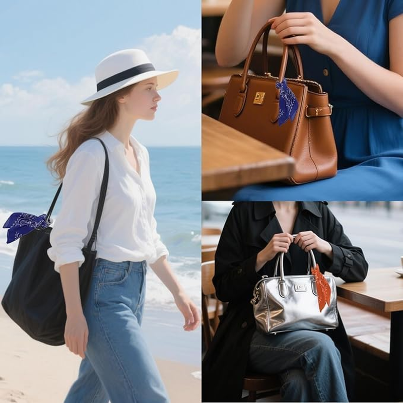 Sooyee Cotton Paisley Bandana Scarf Headband 3 Pack Red White Black image number 6