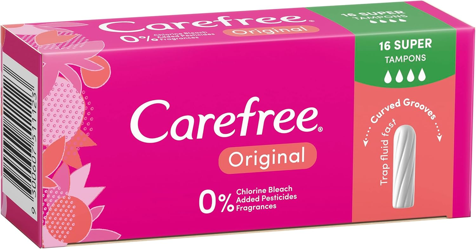 Carefree Original Super Tampons 16 Pack image number 1