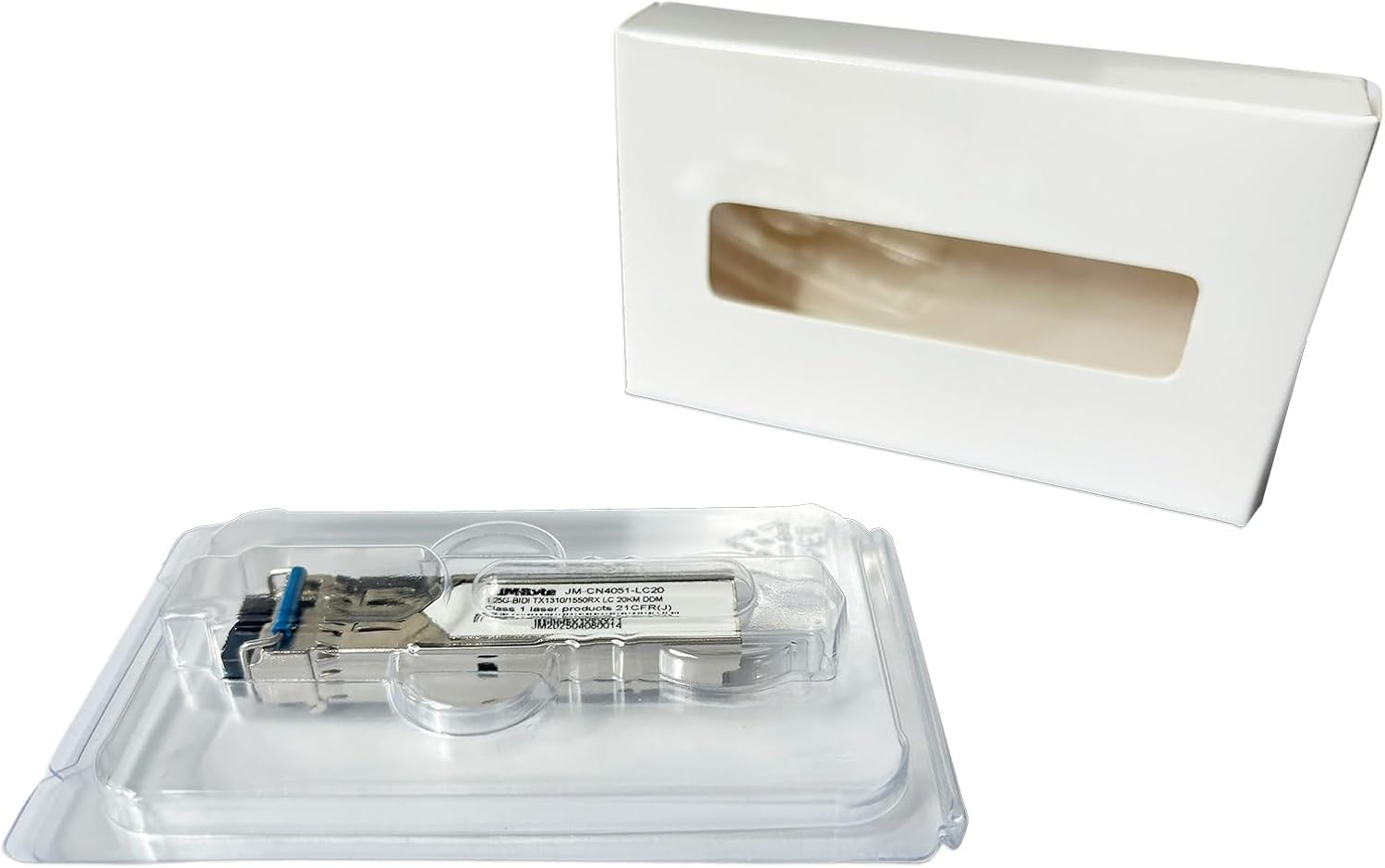 1.25G SFP Optical Module, BIDI TX1310/1550RX LC Gigabit Single-Mode Fiber Network Transceiver (20KM, DDM, JM-CN4051-LC20)