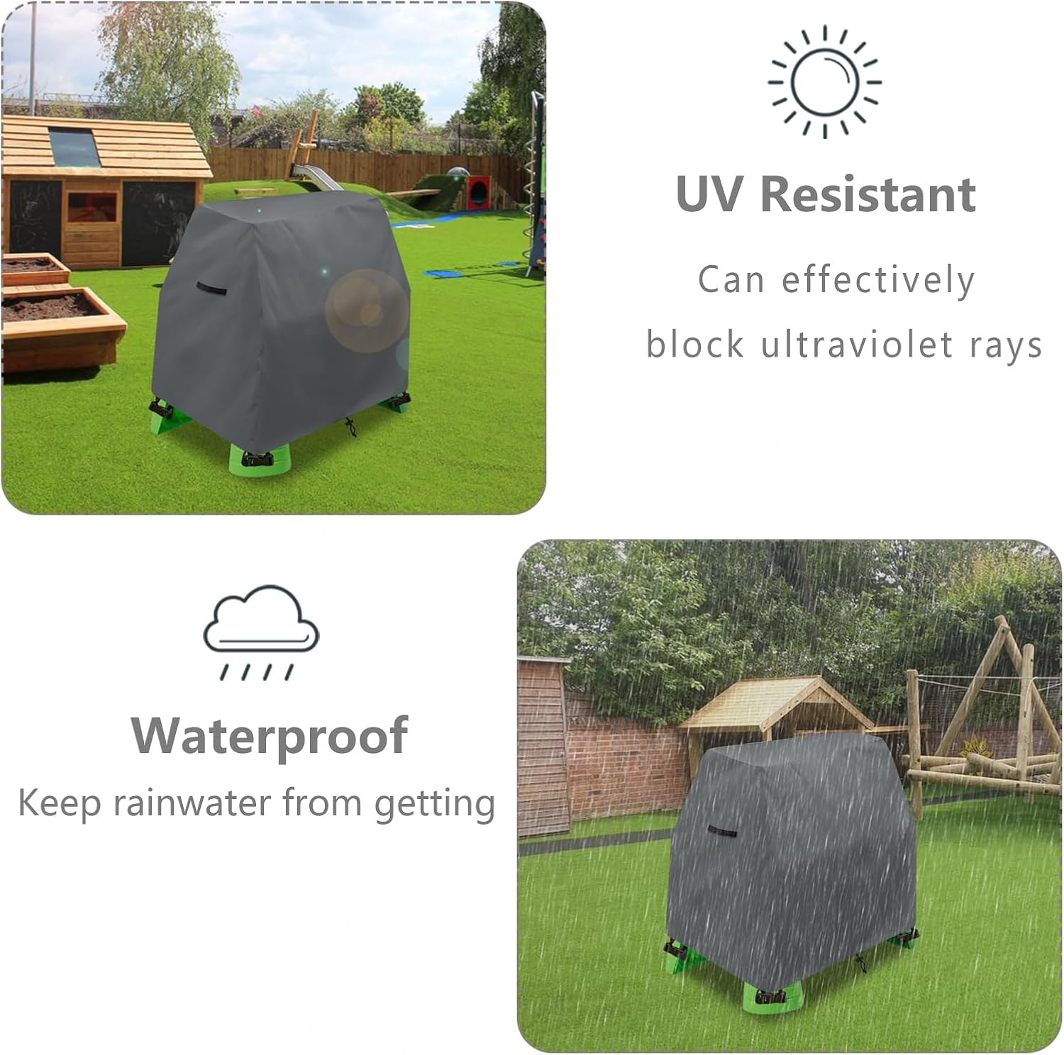 Kids Water Table Cover Fit Step2 Rain Showers Splash Pond Water Table,Waterproof Dust Proof Anti-Uv Outdoor Toys Cover-Cover Only image number 6