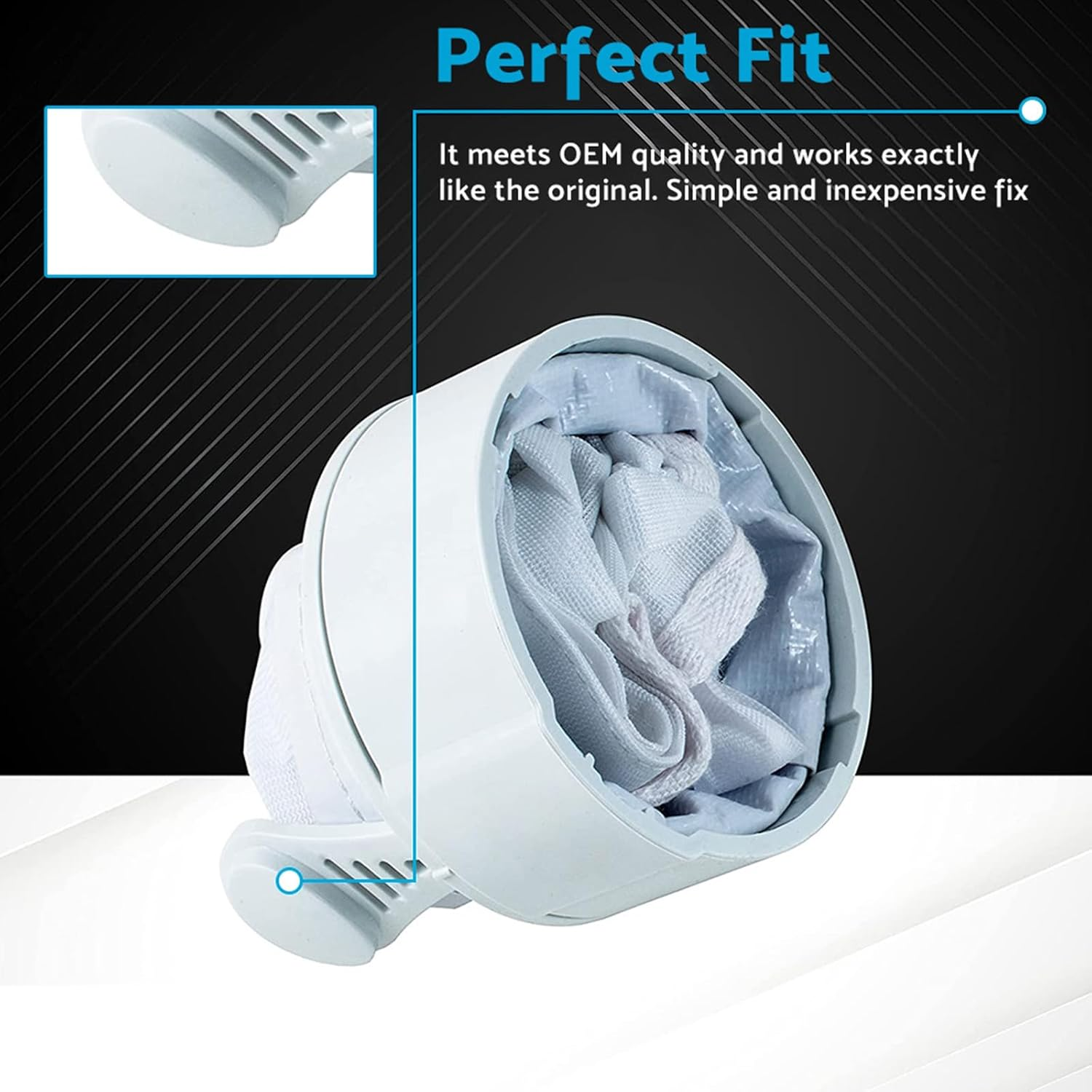 2PCS Zipper Bags Replacement All Purpose Filter Bag Suitable for Polaris 280 480 Pool Cleaner Suction Machine Kit image number 4