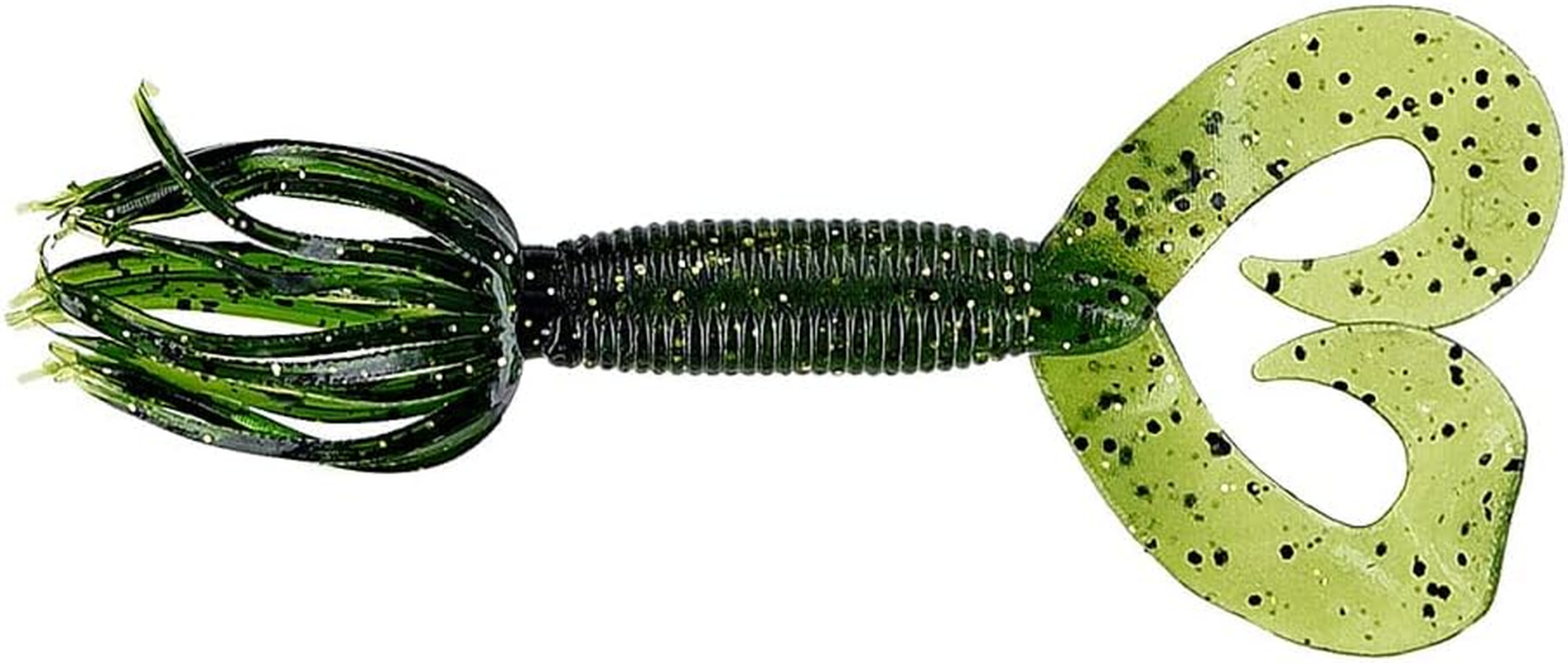 Yamamoto 5" Double Tail Hula Grub - Realistic Easy-To-Use Soft Plastic Fishing Lure Bait with Free-Flowing Skirt - 10 Pack image number 2