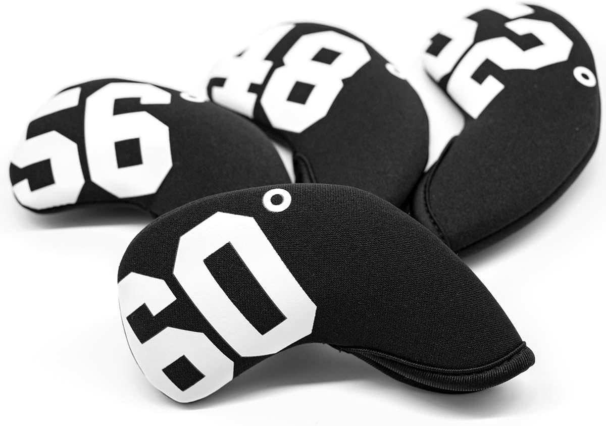 Big Number Neoprene Golf Wedge Covers Set - 4Pcs Iron Covers 48 52 56 60 Degrees - Club Head Covers Headcover for Men Golfers image number 3